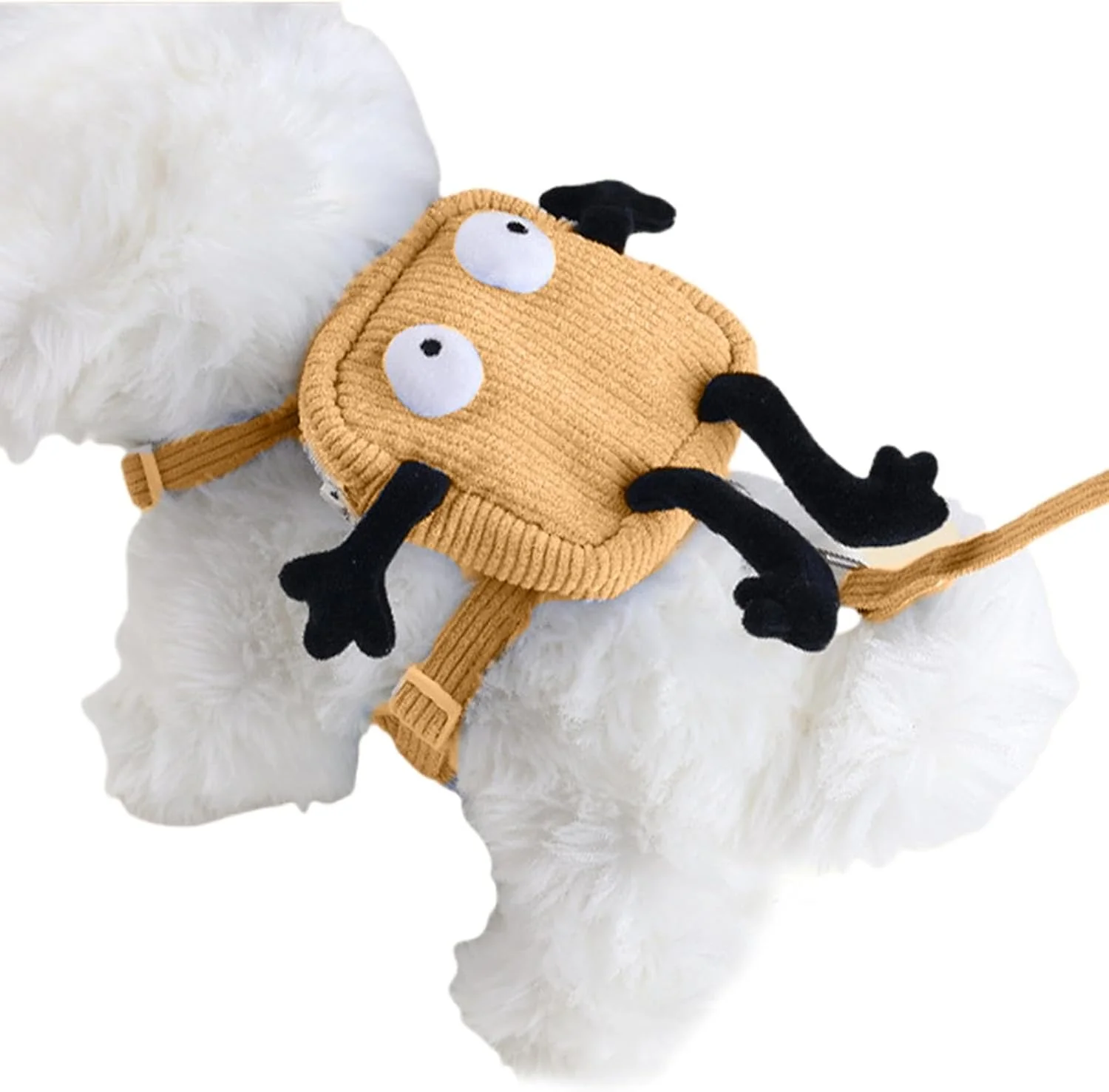 کوله پشتی سگ همراه با قلاده | کوله پشتی قلاده دار برای توله سگ | کوله پشتی قابل تنظیم برای پیاده روی و مسافرت سگ های کوچک و متوسط