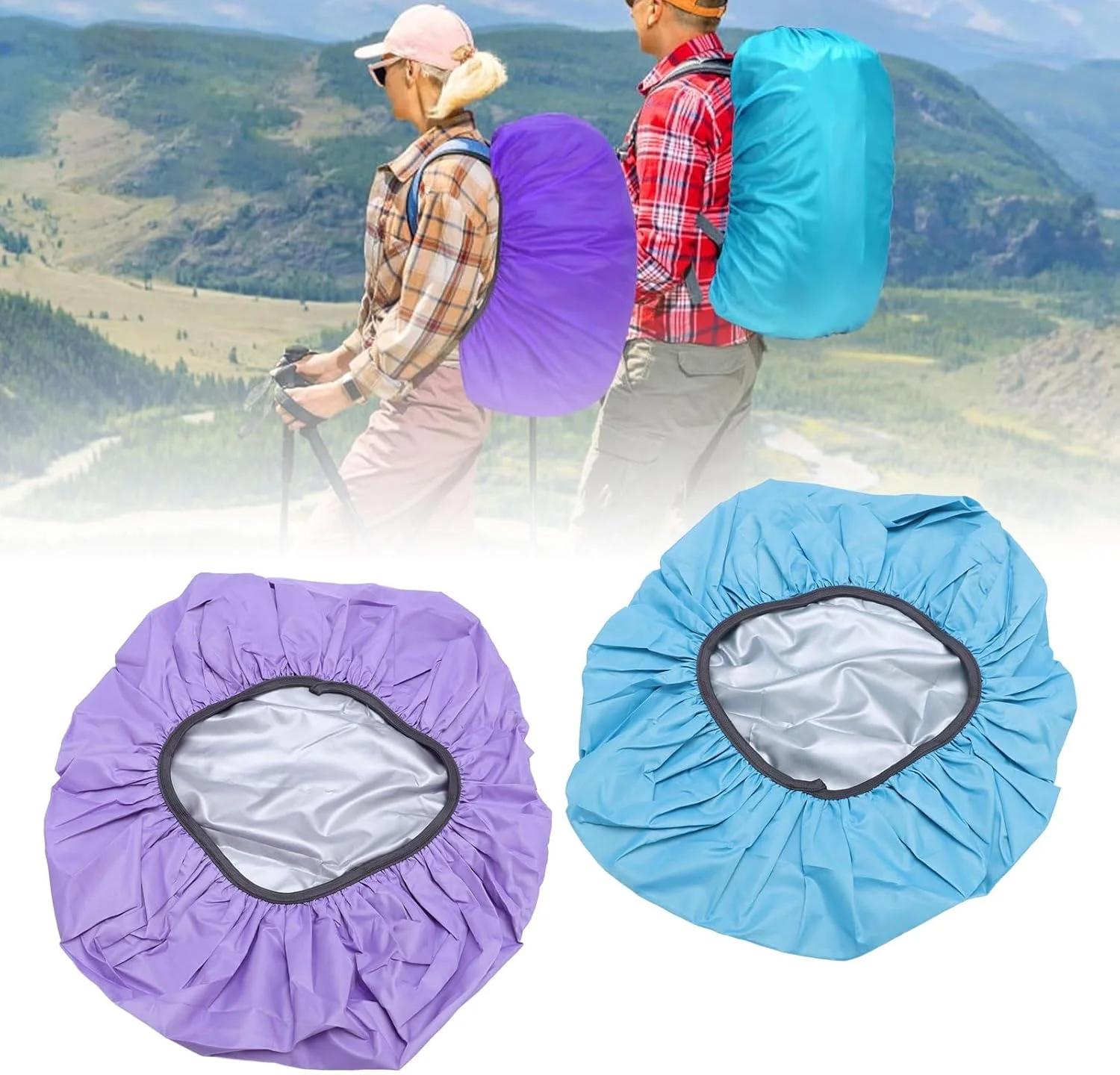 2 عدد روکش باران کوله پشتی مسافرتی، روکش ضد آب کوله پشتی 35 لیتری، روکش باران کیف پیاده روی با کیف های نگهداری زیپ دار برای پیاده روی، کمپینگ، مسافرت 2 عدد روکش باران کوله پشتی مسافرتی، روکش ضد آب کوله پشتی 35 لیتری، روکش باران کیف پیاده روی با کیف های نگهداری زیپ دار برای پیاده روی، کمپینگ، مسافرت
