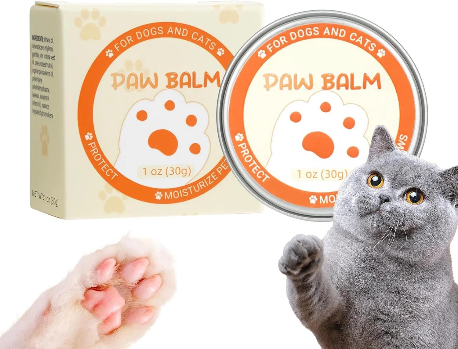 بالم پنجه، موم طبیعی پنجه با محافظت نامرئی - لوسیون تسکین دهنده 30 گرمی برای پنجه های آسیب دیده در برابر آب و هوای شدید، مناسب برای مسافرت، بعد از اصلاح، کمپینگ، پیاده روی، مسافرت، ساحل و فضای باز