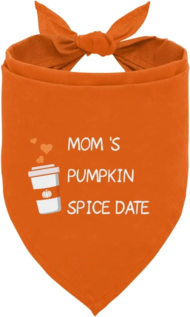 دستمال گردن سگ طرح پاییز، شال سگ با طرح ادویه کدو تنبل مادر، دستمال گردن مثلثی راحت و قابل تنظیم سگ، دستمال سر توله سگ زیبا، دستمال گردن حیوانات خانگی با استایل منحصر به فرد برای سگ ها