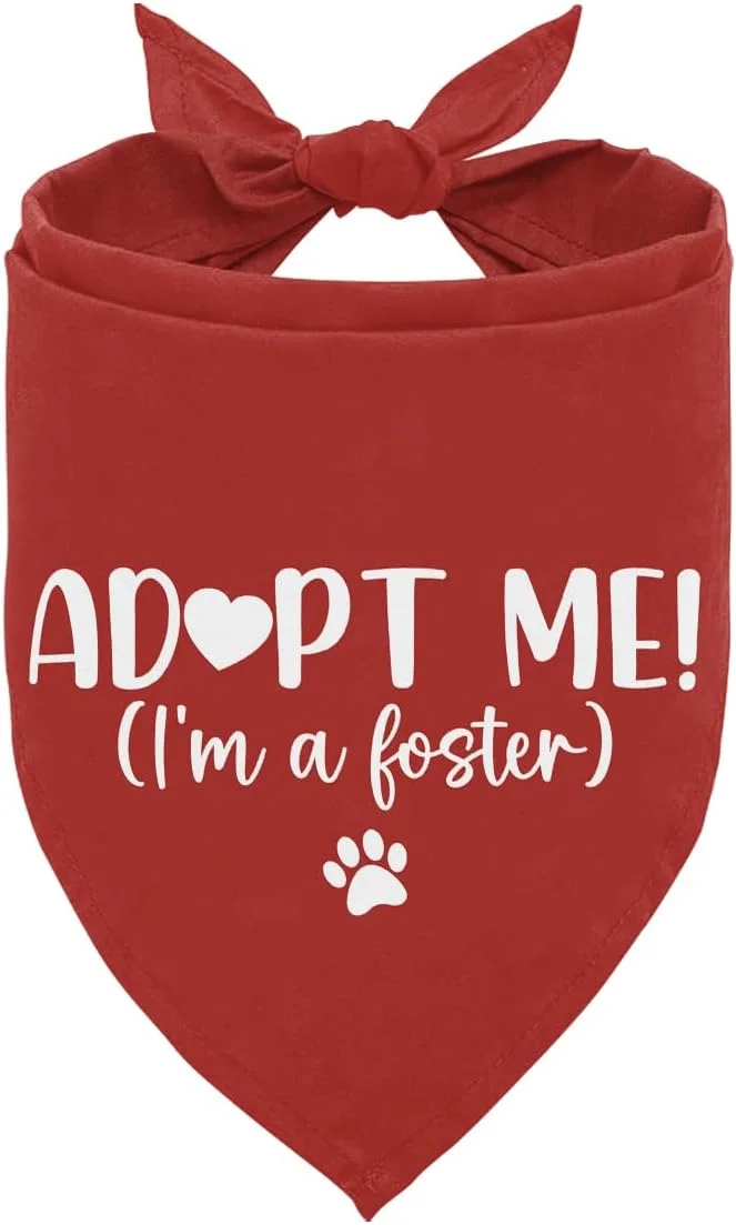 دستمال گردن سگ سرپرستی، دستمال گردن توله سگ، شال گردن سگ قرمز، لوازم جانبی حیوانات خانگی برای سگ ها و گربه های کوچک و متوسط، مناسب عکاسی