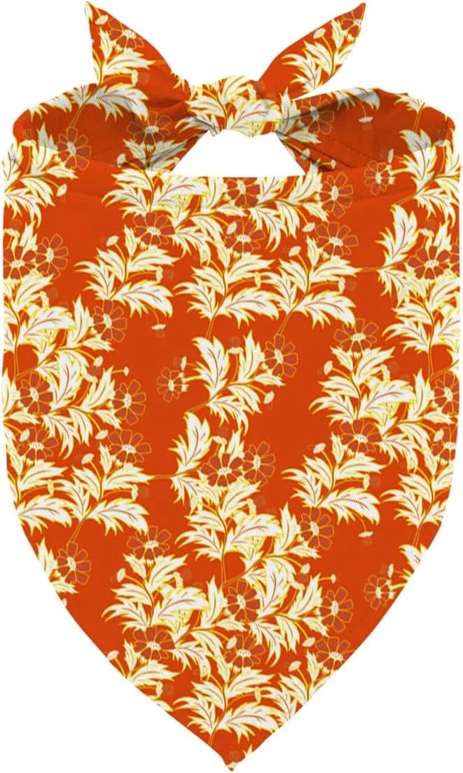 دستمال گردن سگ طرح گل نارنجی مناسب سگ های کوچک و متوسط، دستمال گردن مثلثی حیوانات خانگی طرح گل زیبا، روسری و دستمال سر برای سگ های دختر و پسر، هدیه شیک برای حیوانات خانگی دستمال گردن سگ طرح گل نارنجی مناسب سگ های کوچک و متوسط، دستمال گردن مثلثی حیوانات خانگی طرح گل زیبا، روسری و دستمال سر برای سگ های دختر و پسر، هدیه شیک برای حیوانات خانگی