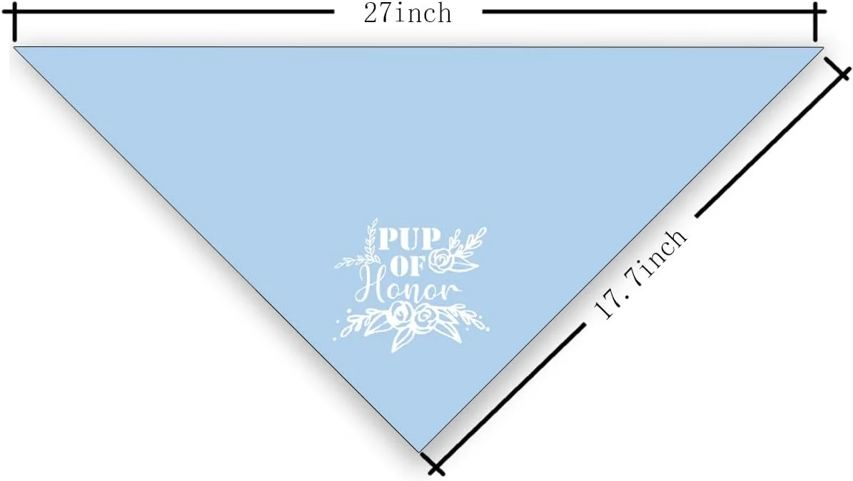دستمال گردن سگ طرح "Pup of Honor"، روسری آبی سگ، دستمال گردن حیوانات خانگی طرح "Maid of Honor"، روسری راحت سگ برای سگ های کوچک، متوسط و بزرگ، لوازم جانبی حیوانات خانگی هدیه برای دوستداران سگ