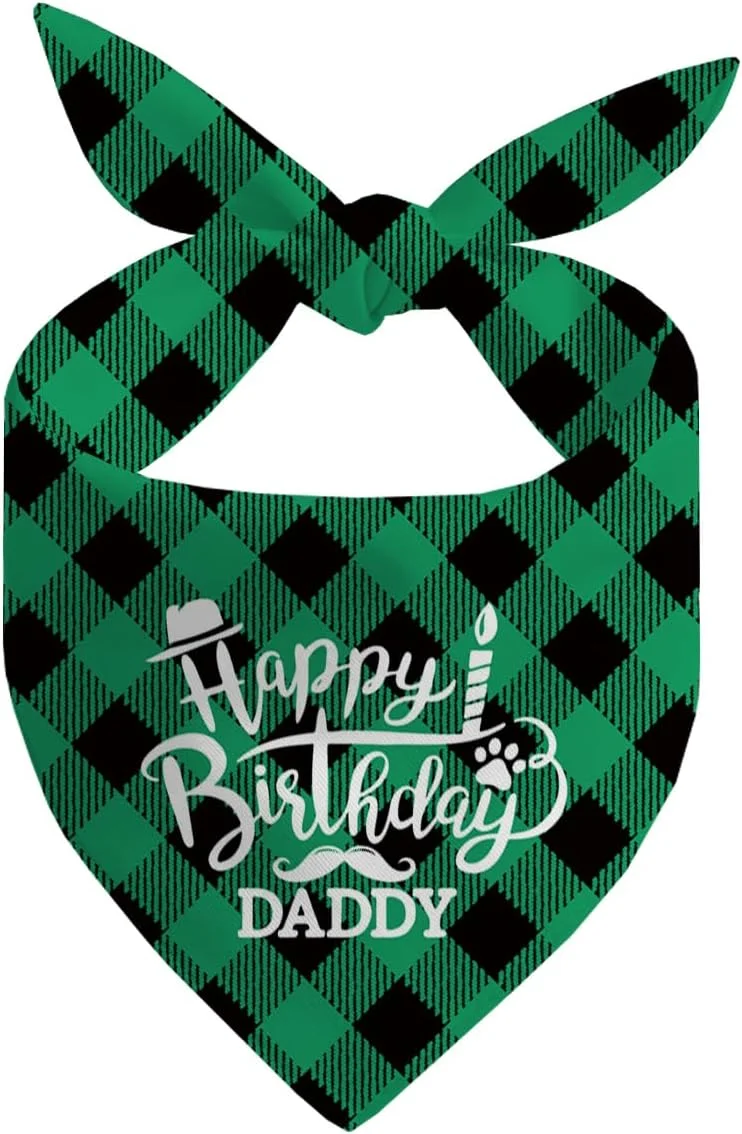 دستمال گردن سگ، دستمال گردن سگ طرح تولدت مبارک پدر، شال سگ با طرح چهارخانه سبز کلاسیک، شال گردن حیوانات خانگی، لوازم جانبی شال حیوانات خانگی، هدیه دستمال گردن سگ برای جشن تولد پدر H3 دستمال گردن سگ، دستمال گردن سگ طرح تولدت مبارک پدر، شال سگ با طرح چهارخانه سبز کلاسیک، شال گردن حیوانات خانگی، لوازم جانبی شال حیوانات خانگی، هدیه دستمال گردن سگ برای جشن تولد پدر H3