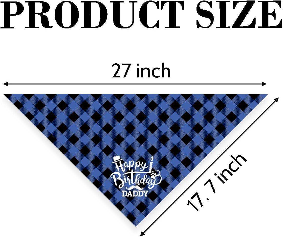 دستمال گردن سگ، دستمال گردن سگ طرح تولدت مبارک پدر، شال سگ با طرح چهارخانه آبی کلاسیک، شال گردن حیوانات خانگی، لوازم جانبی شال حیوانات خانگی، هدیه دستمال گردن سگ برای جشن تولد پدر H2 دستمال گردن سگ، دستمال گردن سگ طرح تولدت مبارک پدر، شال سگ با طرح چهارخانه آبی کلاسیک، شال گردن حیوانات خانگی، لوازم جانبی شال حیوانات خانگی، هدیه دستمال گردن سگ برای جشن تولد پدر H2