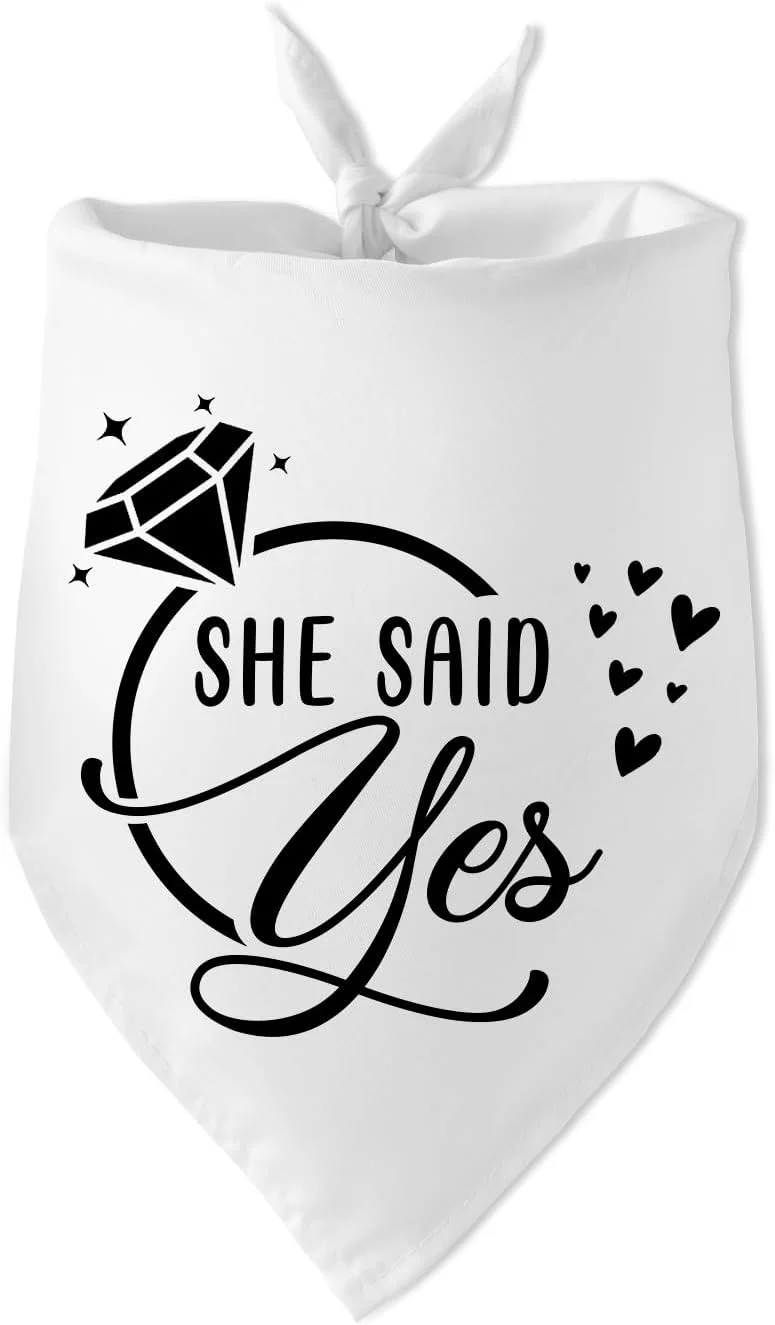 دستمال گردن سگ طرح "او بله گفت"، هدیه جشن عروسی، دستمال گردن توله سگ، ساقدوش عروس، عکس نامزدی عروسی، لوازم جانبی برای دوستداران سگ، هدیه صاحب سگ دستمال گردن سگ طرح "او بله گفت"، هدیه جشن عروسی، دستمال گردن توله سگ، ساقدوش عروس، عکس نامزدی عروسی، لوازم جانبی برای دوستداران سگ، هدیه صاحب سگ