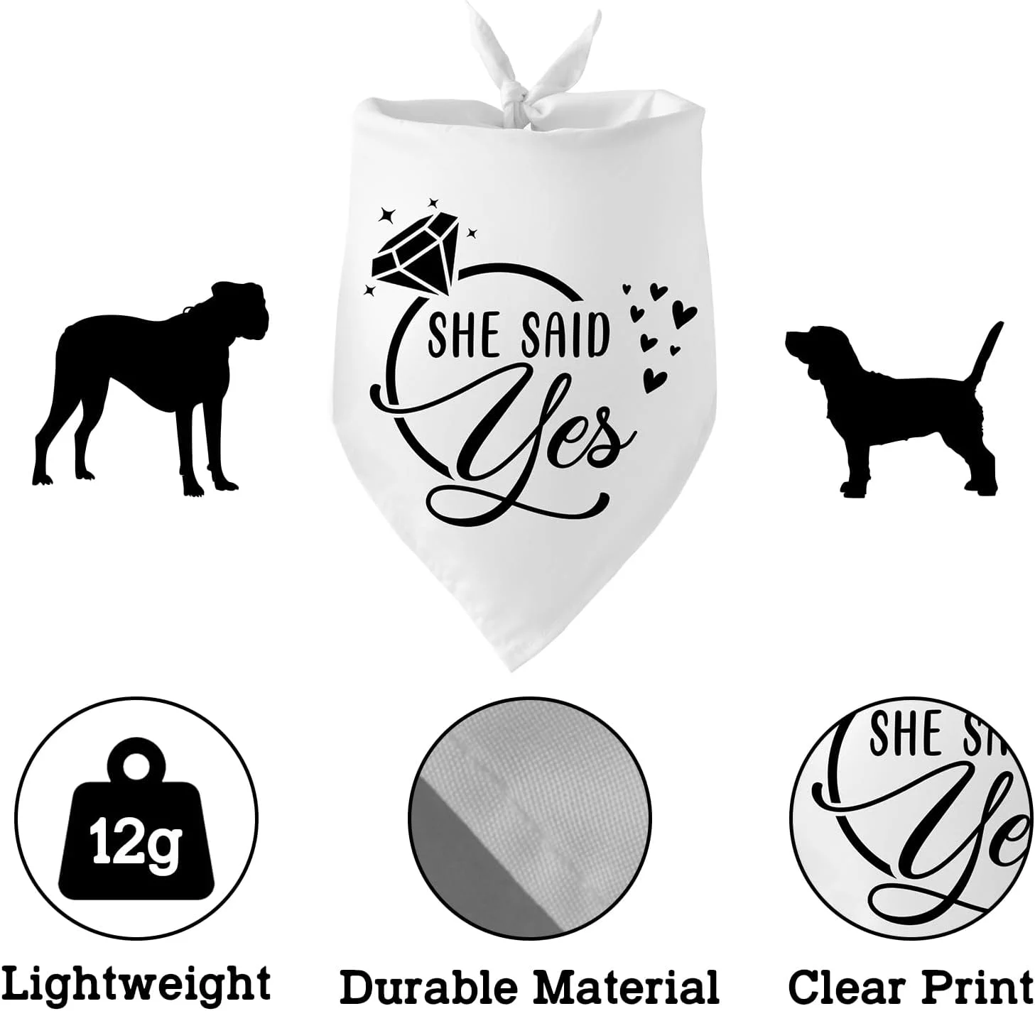 دستمال گردن سگ طرح "او بله را گفت"، هدیه جشن عروسی، دستمال گردن توله سگ، ساقدوش عروس، لوازم جانبی عکس نامزدی عروسی برای دوستداران سگ، هدیه صاحب سگ دستمال گردن سگ طرح "او بله را گفت"، هدیه جشن عروسی، دستمال گردن توله سگ، ساقدوش عروس، لوازم جانبی عکس نامزدی عروسی برای دوستداران سگ، هدیه صاحب سگ