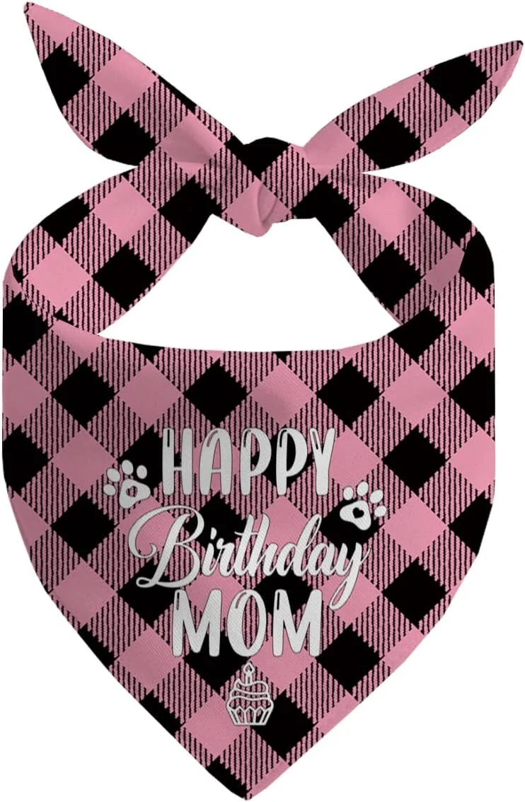 دستمال گردن سگ، دستمال گردن سگ طرح تولدت مبارک مادر، شال سگ با طرح چهارخانه کلاسیک، دستمال گردن حیوانات خانگی، لوازم جانبی شال حیوانات خانگی، هدیه دستمال گردن سگ برای جشن تولد مادر M10 دستمال گردن سگ، دستمال گردن سگ طرح تولدت مبارک مادر، شال سگ با طرح چهارخانه کلاسیک، دستمال گردن حیوانات خانگی، لوازم جانبی شال حیوانات خانگی، هدیه دستمال گردن سگ برای جشن تولد مادر M10