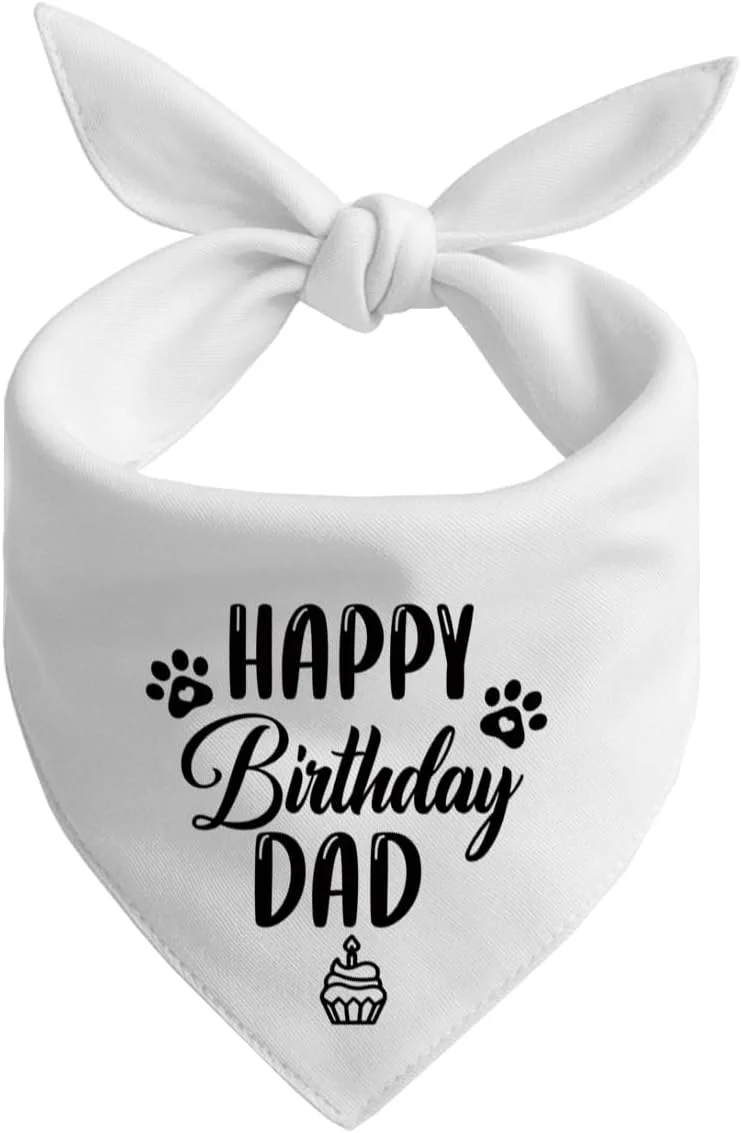 دستمال گردن سگ، دستمال گردن سگ طرح تولدت مبارک پدر، شال گردن سگ سفید کلاسیک، شال حیوانات خانگی، لوازم جانبی شال حیوانات خانگی، هدیه دستمال گردن سگ برای جشن تولد پدر H17 دستمال گردن سگ، دستمال گردن سگ طرح تولدت مبارک پدر، شال گردن سگ سفید کلاسیک، شال حیوانات خانگی، لوازم جانبی شال حیوانات خانگی، هدیه دستمال گردن سگ برای جشن تولد پدر H17