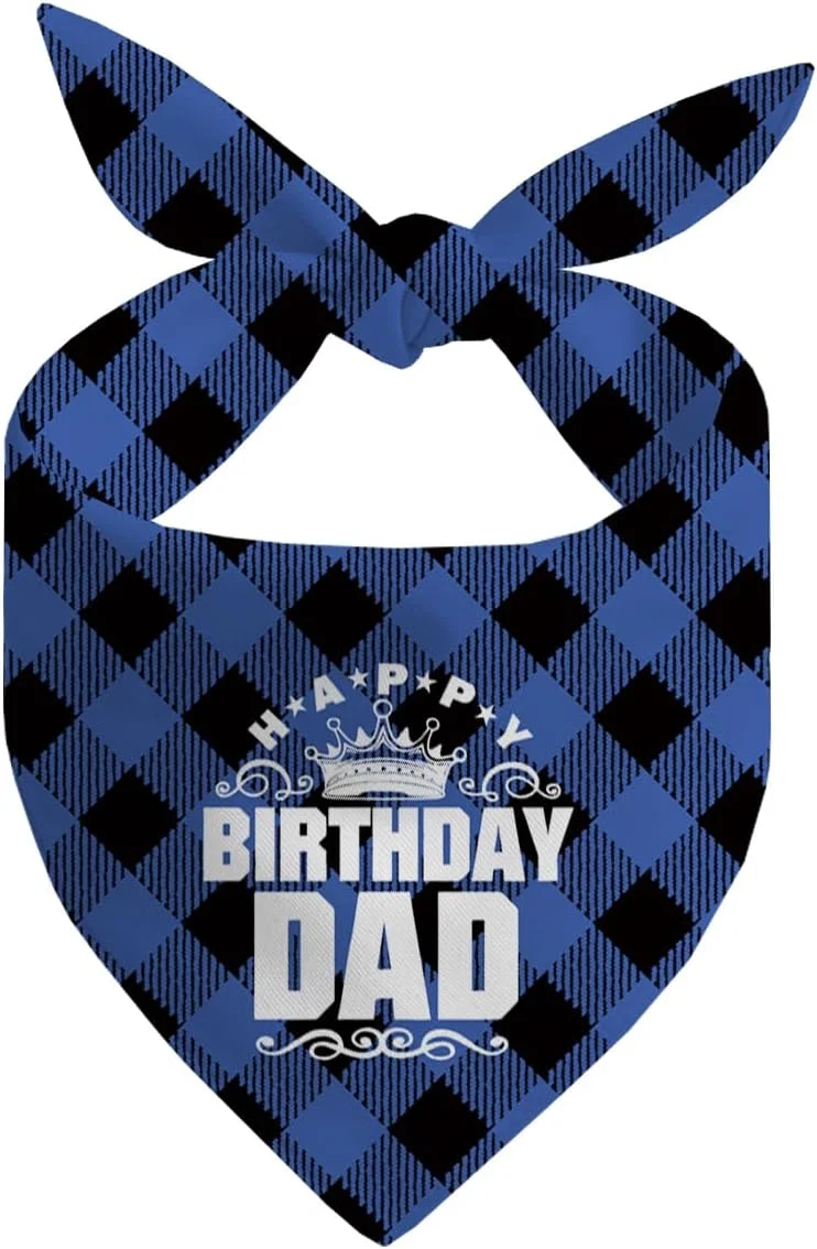 دستمال گردن سگ، دستمال گردن سگ طرح تولدت مبارک پدر، شال گردن سگ با طرح چهارخانه آبی کلاسیک، دستمال گردن حیوانات خانگی، لوازم جانبی شال گردن حیوانات خانگی، هدیه دستمال گردن سگ برای جشن تولد پدر H8 دستمال گردن سگ، دستمال گردن سگ طرح تولدت مبارک پدر، شال گردن سگ با طرح چهارخانه آبی کلاسیک، دستمال گردن حیوانات خانگی، لوازم جانبی شال گردن حیوانات خانگی، هدیه دستمال گردن سگ برای جشن تولد پدر H8