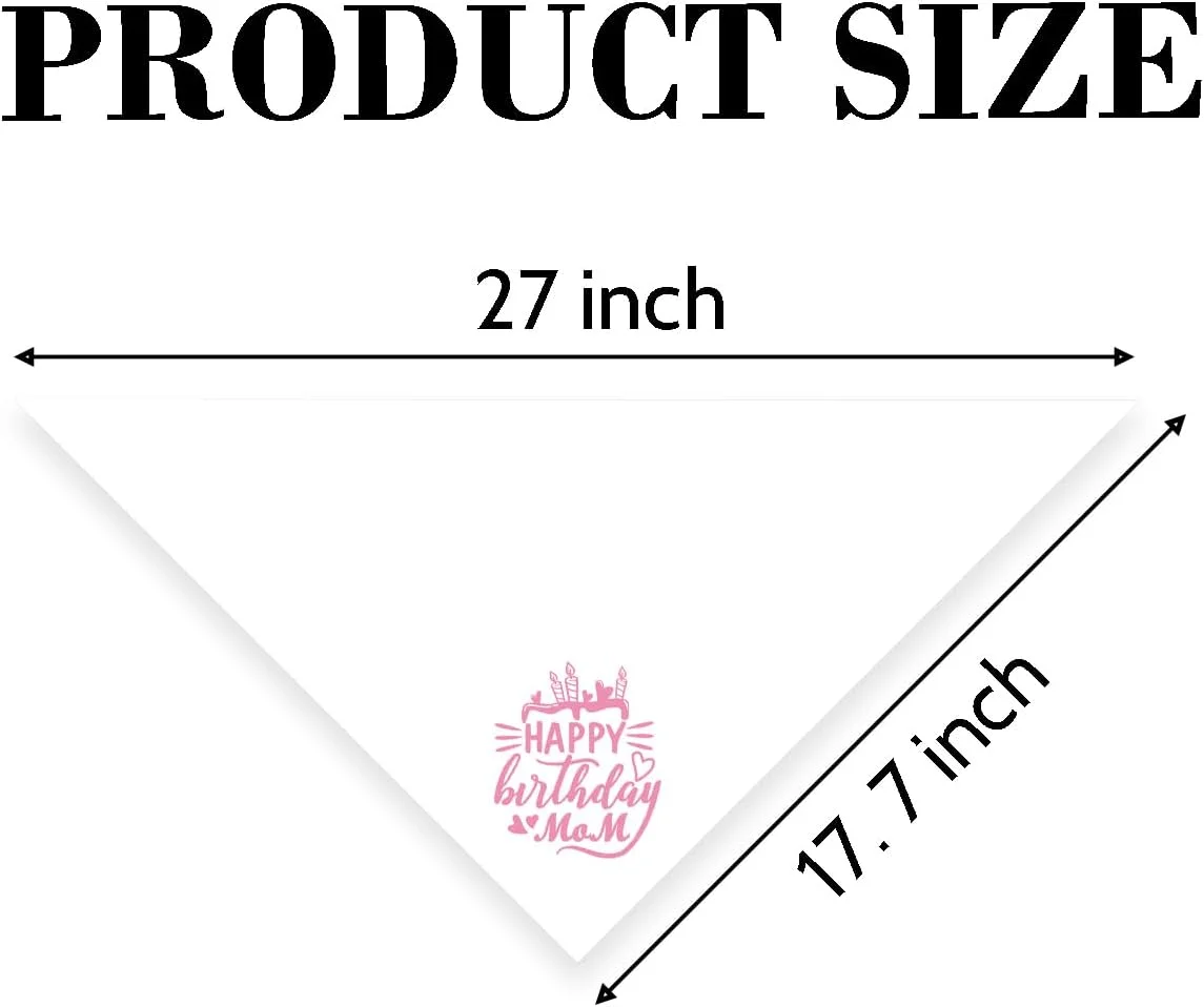 دستمال گردن سگ، دستمال گردن سگ طرح تولدت مبارک مادر، شال گردن سگ با طرح چهارخانه کلاسیک، شال گردن حیوانات خانگی، لوازم جانبی شال گردن حیوانات خانگی، هدیه دستمال گردن سگ برای جشن تولد مادر M4