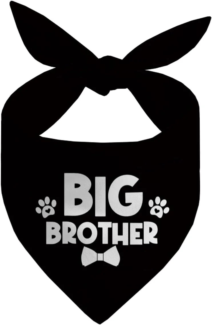 دستمال گردن سگ، دستمال گردن سگ برادر بزرگ، شال گردن حیوانات خانگی مشکی طرح چهارخانه، لوازم جانبی شال گردن سگ، لوازم جانبی طرح چهارخانه حیوانات خانگی برای جشن تعیین جنسیت، هدیه برای سگ های کوچک متوسط بزرگ - A15