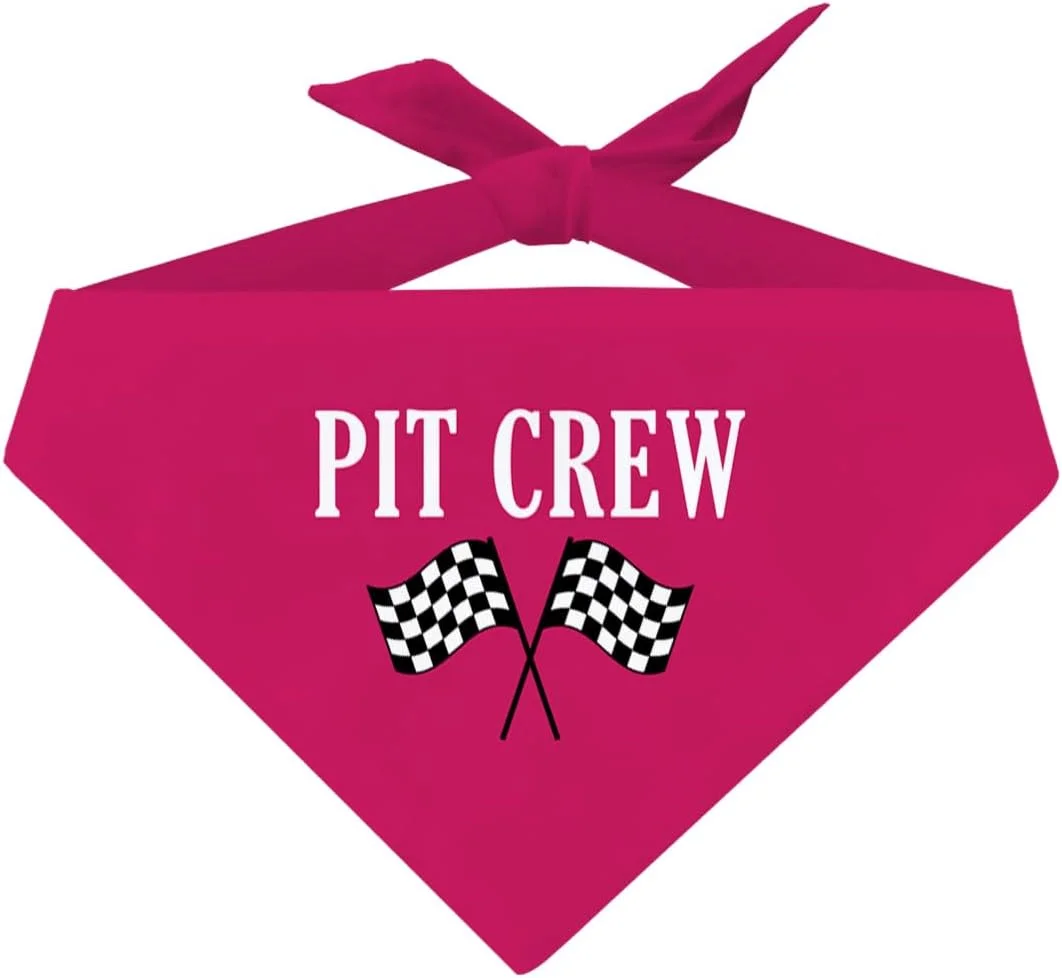 دستمال گردن سگ پیت کرو، روسری سگ صورتی تیره، دستمال گردن حیوانات خانگی با طرح پرچم مسابقه ای شطرنجی، روسری پارچه ای راحت برای سگ های کوچک، متوسط و بزرگ، هدیه برای دوستداران سگ