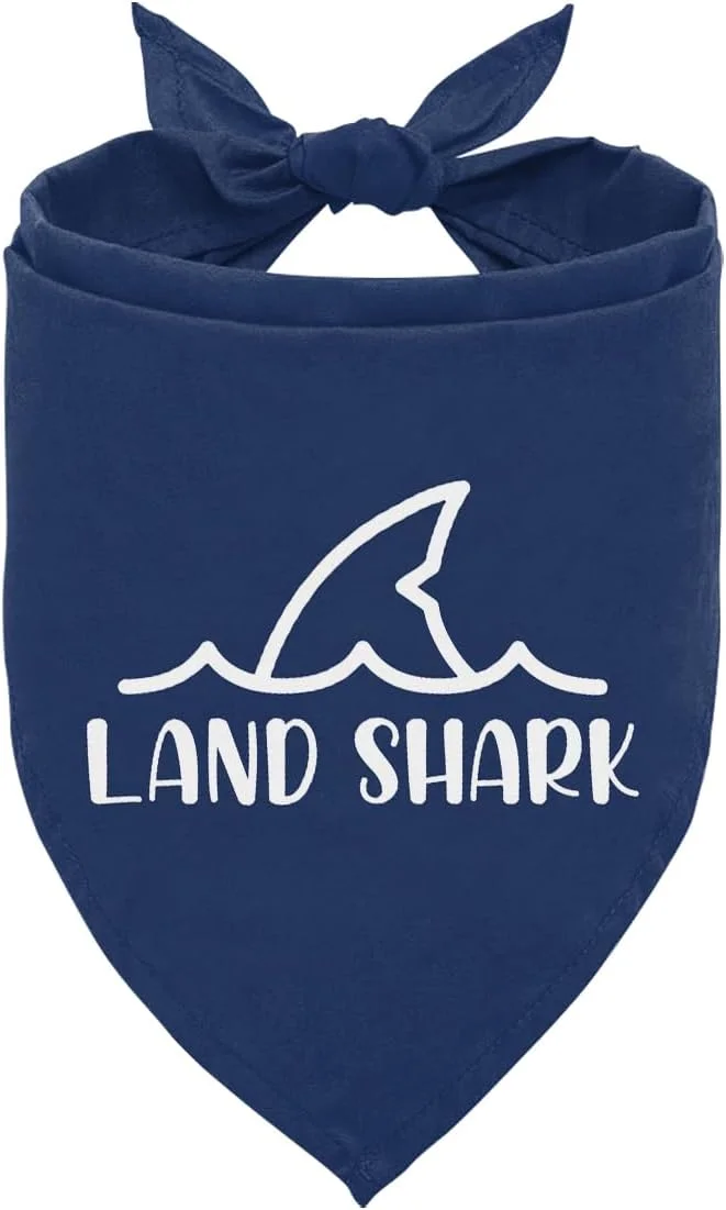 دستمال گردن سگ طرح کوسه، دستمال گردن سگ مناسب جویدن، اکسسوری شال حیوانات خانگی طرح کوسه برای سگ و گربه های کوچک و متوسط، شال مثلثی سگ آبی تیره بامزه و زیبا مناسب عکاسی