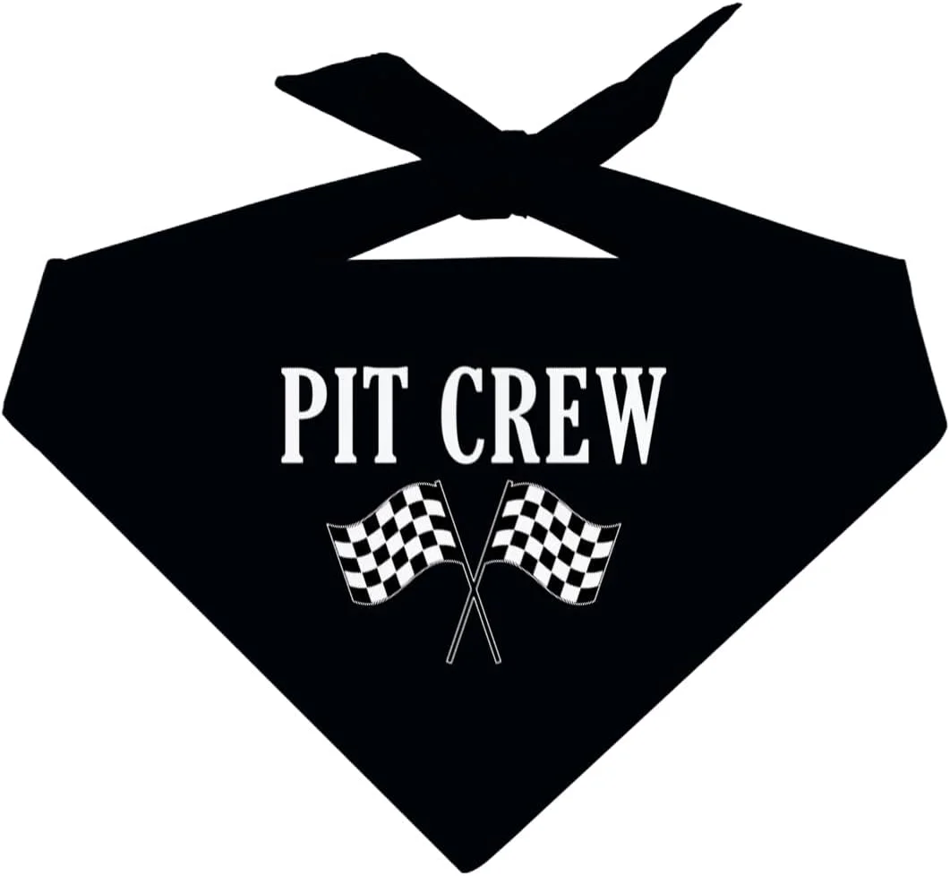 دستمال گردن سگ پیت کرو، شال گردن مشکی سگ، دستمال گردن سگ ها با طرح پرچم مسابقه ای شطرنجی، دستمال گردن پارچه ای راحت برای سگ های کوچک، متوسط و بزرگ، برای دوستداران سگ