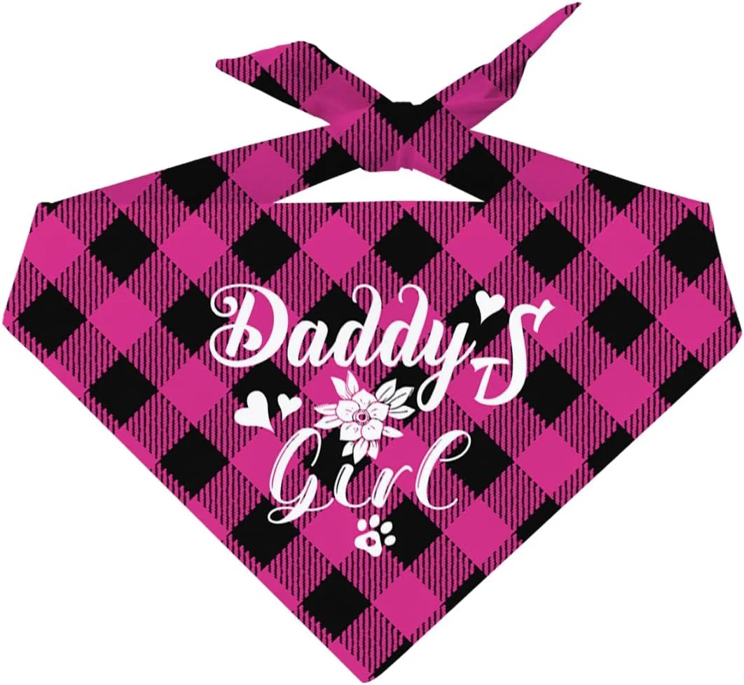 دستمال گردن سگ، دستمال گردن سگ با طرح چهارخانه کلاسیک، دستمال گردن پارچه ای راحت برای سگ های کوچک، متوسط، بزرگ، گربه ها، توله سگ، هدیه لوازم جانبی حیوانات خانگی