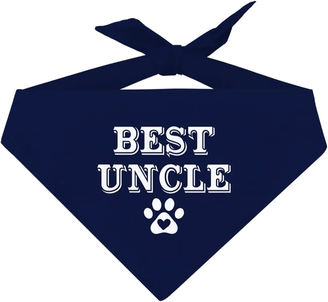 دستمال گردن سگ طرح بهترین عمو، مناسب سگ، توله سگ و گربه، دستمال گردن سگ راحت و تنفسی، دستمال گردن سگ پسرانه، هدیه خنده دار دستمال گردن حیوانات خانگی روز پدر