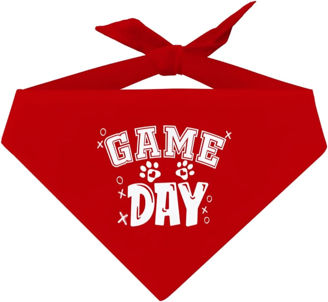 دستمال گردن سگ طرح روز بازی، شال گردن قرمز سگ برای سگ های پسر و دختر، توله سگ و گربه، دستمال گردن سگ راحت و قابل تنفس، هدیه شال گردن حیوان خانگی زیبا