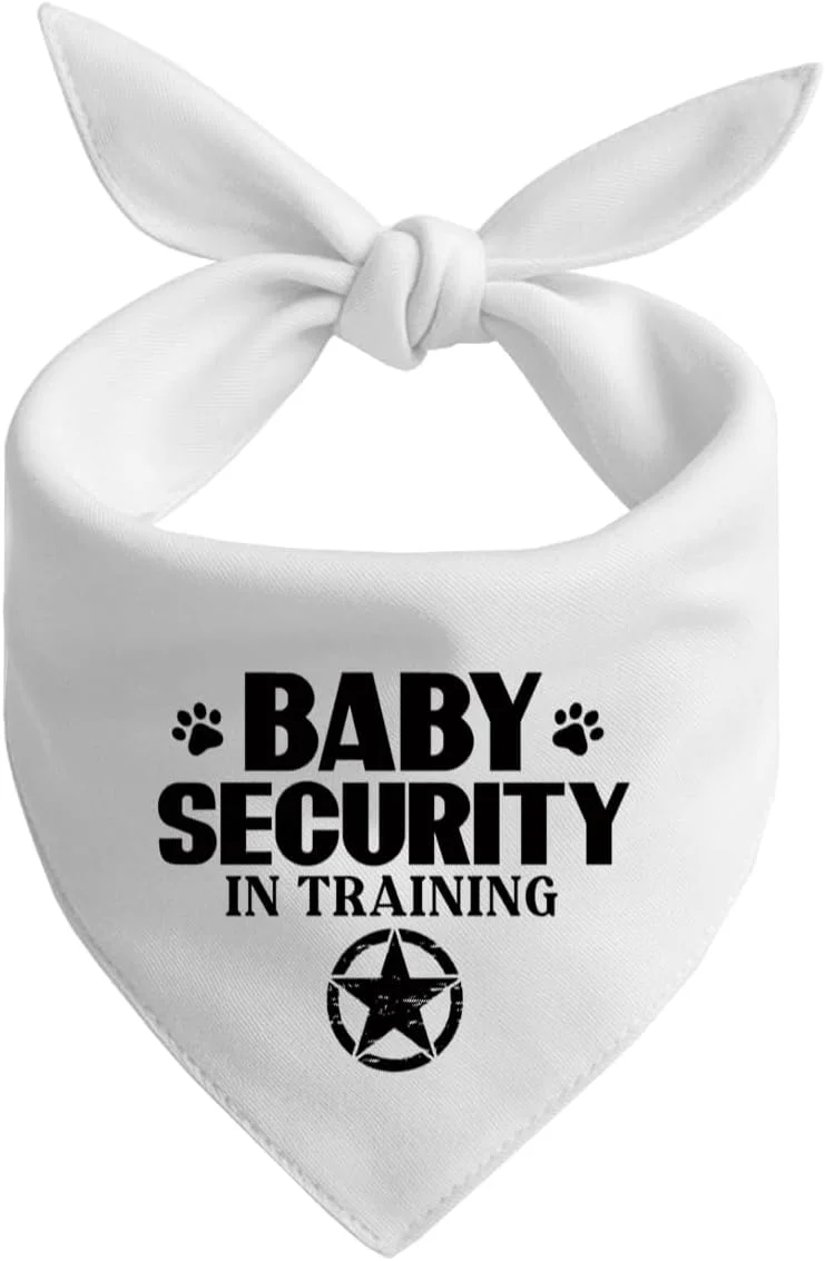 دستمال گردن سگ، دستمال گردن سگ نگهبان کودک، شال سگ سفید کلاسیک، لوازم جانبی شال گردن سگ، دستمال گردن حیوانات خانگی برای اعلام جنسیت نوزاد مدل E10