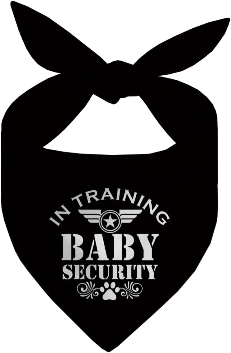 دستمال گردن سگ، دستمال گردن سگ نگهبان کودک، شال گردن مشکی کلاسیک سگ، لوازم جانبی شال گردن سگ، دستمال گردن اعلام بارداری حیوانات خانگی مدل E13