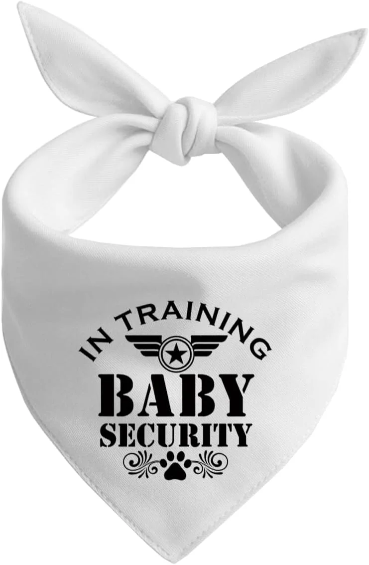 دستمال گردن سگ، دستمال گردن سگ نگهبان کودک، شال سگ سفید کلاسیک، لوازم جانبی شال گردن سگ، لوازم جانبی اعلام نوزاد حیوانات خانگی مدل E22