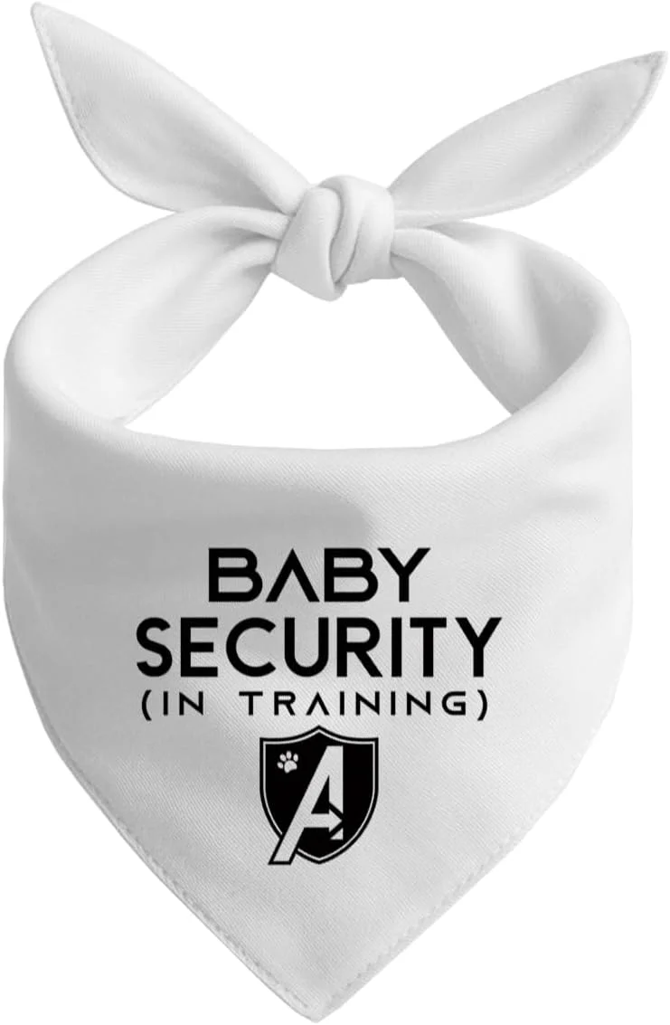 دستمال گردن سگ، دستمال گردن سگ نگهبان کودک، شال سگ سفید کلاسیک، لوازم جانبی شال گردن سگ، لوازم جانبی اعلام جنسیت نوزاد حیوانات خانگی مدل E4