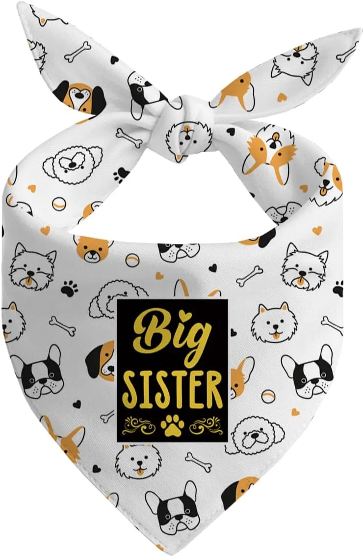 دستمال گردن سگ، دستمال گردن سگ خواهر بزرگتر، شال گردن سگ با طرح چهارخانه کلاسیک، لوازم جانبی شال گردن سگ، لوازم جانبی روپوش چهارخانه حیوانات خانگی، روپوش حیوانات خانگی C20