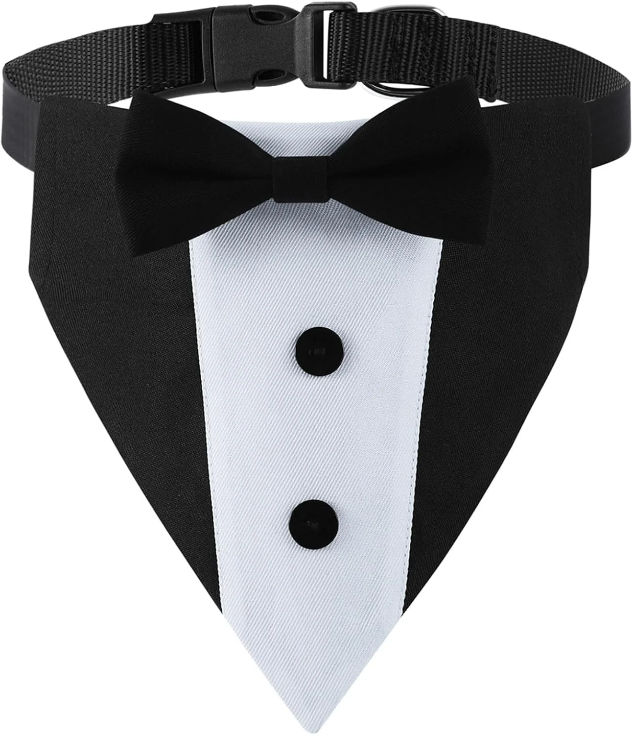 دستمال گردن رسمی سگ با طرح تاکسیدو، لباس عروسی حیوانات خانگی با پاپیون، لباس تولد، قلاده قابل تنظیم سگ، لباس سگ برای سگ ها و گربه های کوچک و متوسط، لباس مهمانی سگ، لباس عروسی، کت و شلوار نامزدی (کوچک)