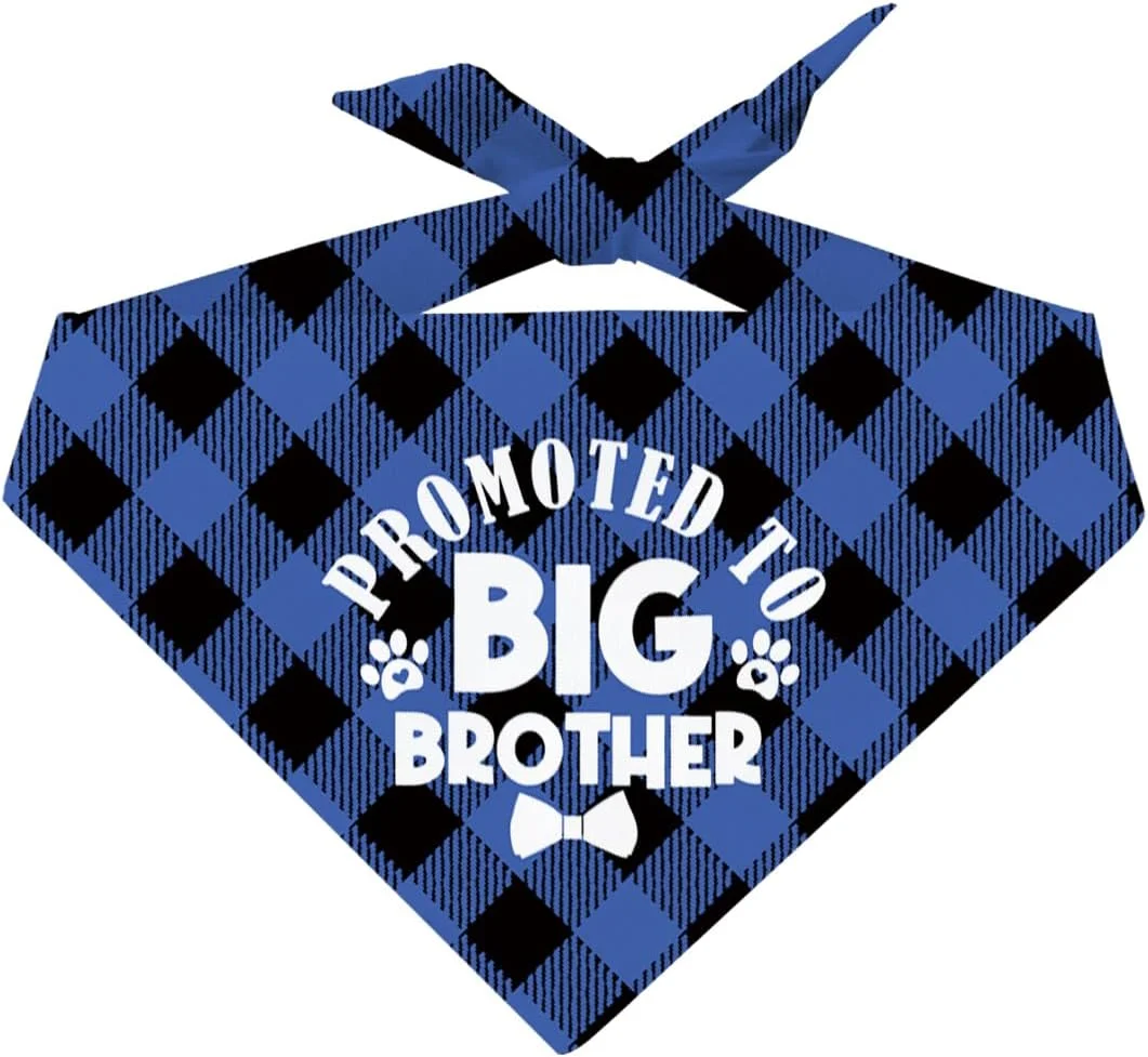 دستمال گردن سگ آبی مشکی، هدیه برادر بزرگ برای سگ ها، شال چاپی طرح بوفالو برای سگ های کوچک، متوسط و بزرگ، هدیه خنده دار سگ، دستمال گردن سگ با ترفیع به برادر بزرگ دستمال گردن سگ آبی مشکی، هدیه برادر بزرگ برای سگ ها، شال چاپی طرح بوفالو برای سگ های کوچک، متوسط و بزرگ، هدیه خنده دار سگ، دستمال گردن سگ با ترفیع به برادر بزرگ