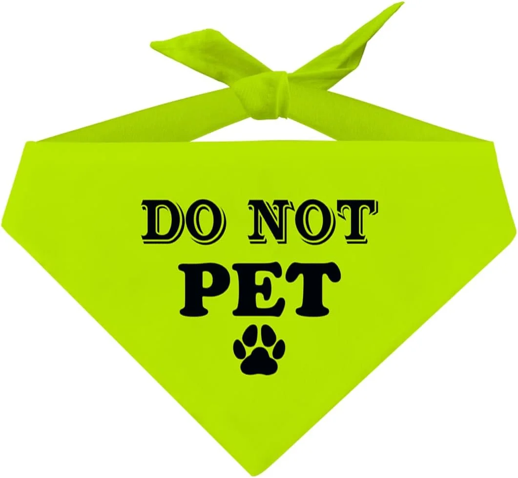 دستمال گردن سگ طرح "دست نزنید", شال گردن زرد سگ برای سگ های پسر و دختر، توله سگ و گربه، دستمال گردن سگ راحت و قابل تنفس، هدیه شال گردن حیوانات خانگی دستمال گردن سگ طرح "دست نزنید", شال گردن زرد سگ برای سگ های پسر و دختر، توله سگ و گربه، دستمال گردن سگ راحت و قابل تنفس، هدیه شال گردن حیوانات خانگی