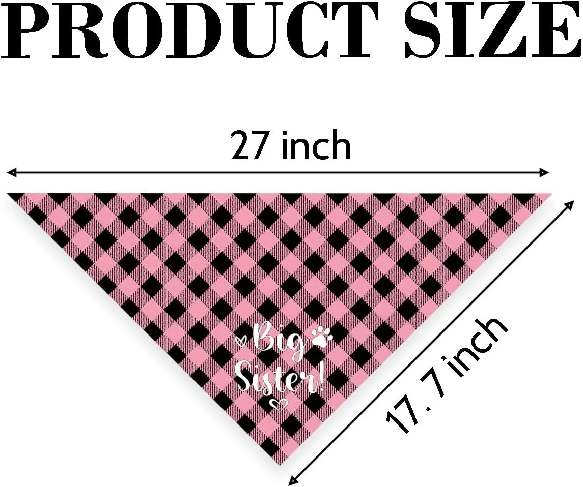 دستمال گردن سگ، دستمال گردن سگ خواهر بزرگتر، شال گردن سگ با طرح چهارخانه کلاسیک، لوازم جانبی شال گردن سگ، لوازم جانبی روگوشی چهارخانه حیوانات خانگی، روگوشی حیوانات خانگی C9