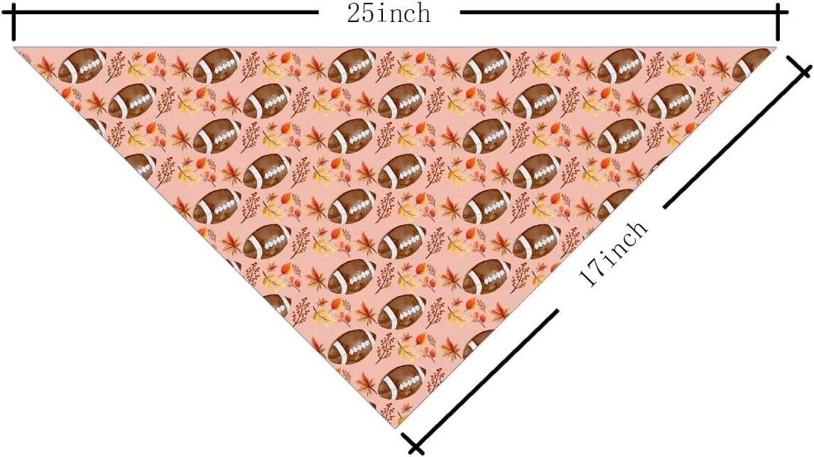 دستمال گردن پاییزی حیوانات خانگی، دستمال گردن تعطیلات با طرح برگ افرا و تمشک راگبی، دستمال گردن سگ با طرح بازی راگبی پاییزی، دستمال گردن توله سگ بامزه، دستمال سر مثلثی راحت و قابل تنظیم حیوانات خانگی