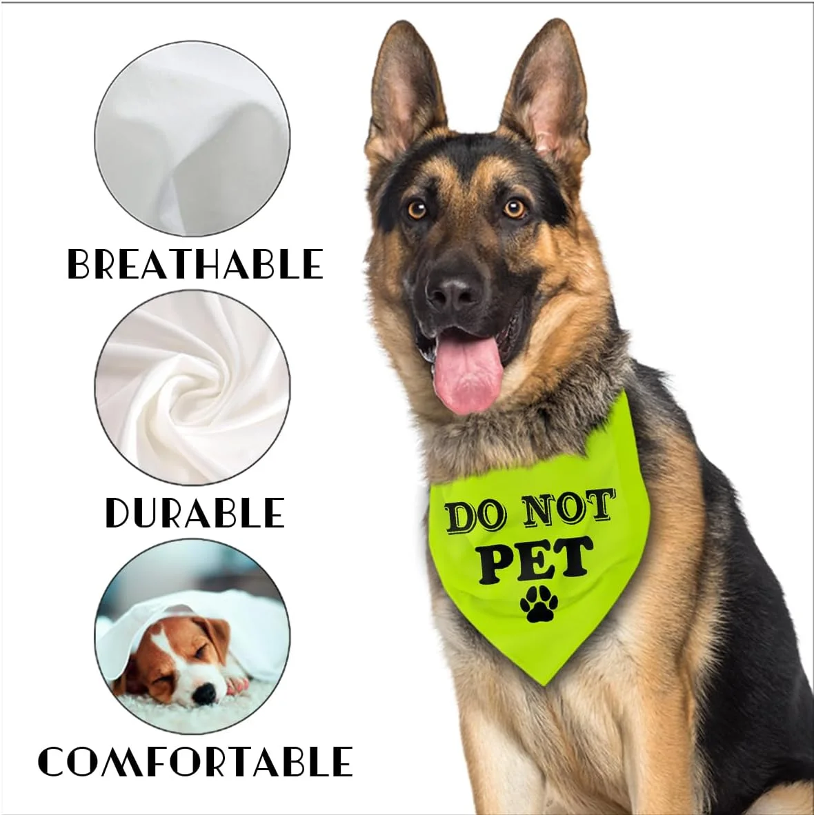 دستمال گردن سگ طرح "دست نزنید", شال گردن زرد سگ برای سگ های پسر و دختر، توله سگ و گربه، دستمال گردن سگ راحت و قابل تنفس، هدیه شال گردن حیوانات خانگی دستمال گردن سگ طرح "دست نزنید", شال گردن زرد سگ برای سگ های پسر و دختر، توله سگ و گربه، دستمال گردن سگ راحت و قابل تنفس، هدیه شال گردن حیوانات خانگی