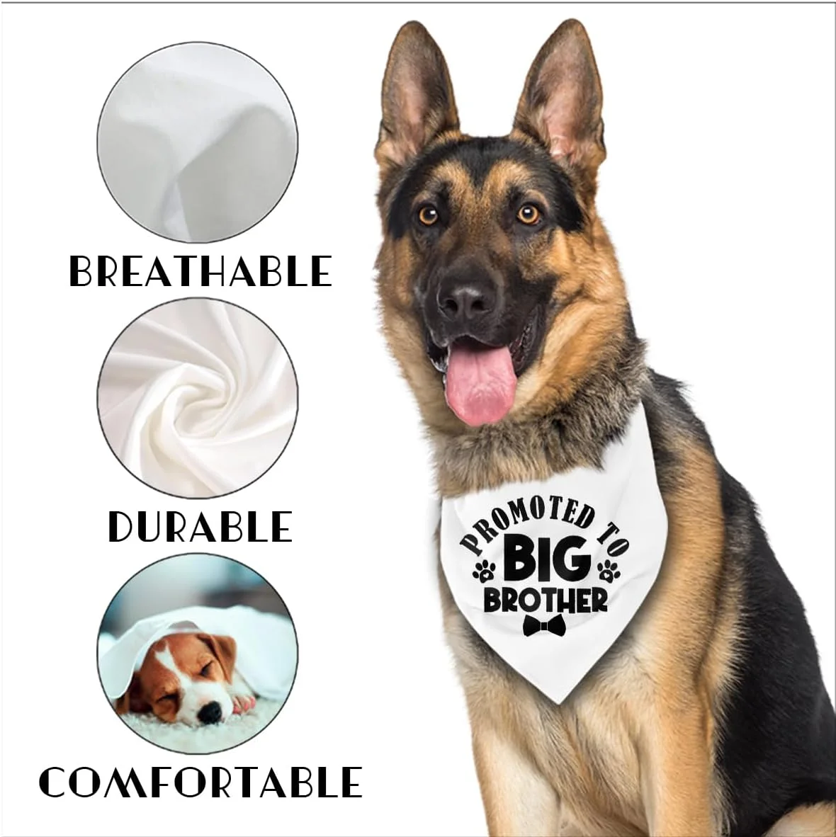 دستمال گردن سگ سفید، هدیه سگ برادر بزرگتر، روسری راحت برای سگ های کوچک، متوسط و بزرگ، هدیه خنده دار سگ برای پسران، دستمال گردن سگ برادر بزرگتر دستمال گردن سگ سفید، هدیه سگ برادر بزرگتر، روسری راحت برای سگ های کوچک، متوسط و بزرگ، هدیه خنده دار سگ برای پسران، دستمال گردن سگ برادر بزرگتر