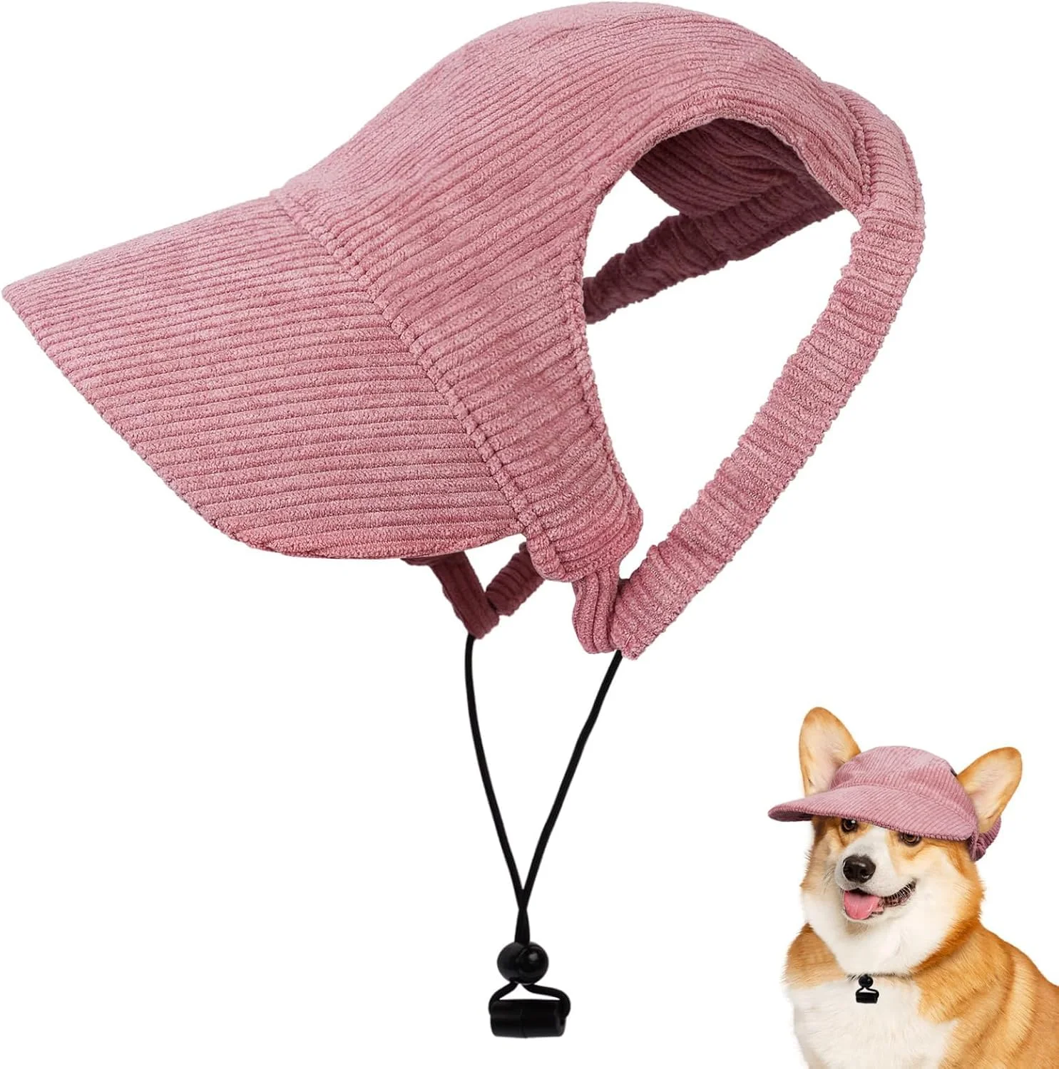 کلاه بیسبال سگ، کلاه آفتابی سگ، کلاه آفتابی تابستانی قابل تنظیم حیوانات خانگی با سوراخ های گوش، کلاه بیسبال کوچک متوسط بزرگ، ضد آب/تنفس پذیر، برای محافظت در فضای باز