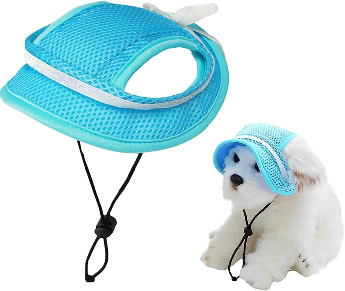 کلاه بیسبال سگ، کلاه آفتابی تابستانی برای سگ ها، کلاه آفتابی قابل تنظیم و تنفسی با سوراخ برای سگ های کوچک کلاه بیسبال سگ، کلاه آفتابی تابستانی برای سگ ها، کلاه آفتابی قابل تنظیم و تنفسی با سوراخ برای سگ های کوچک