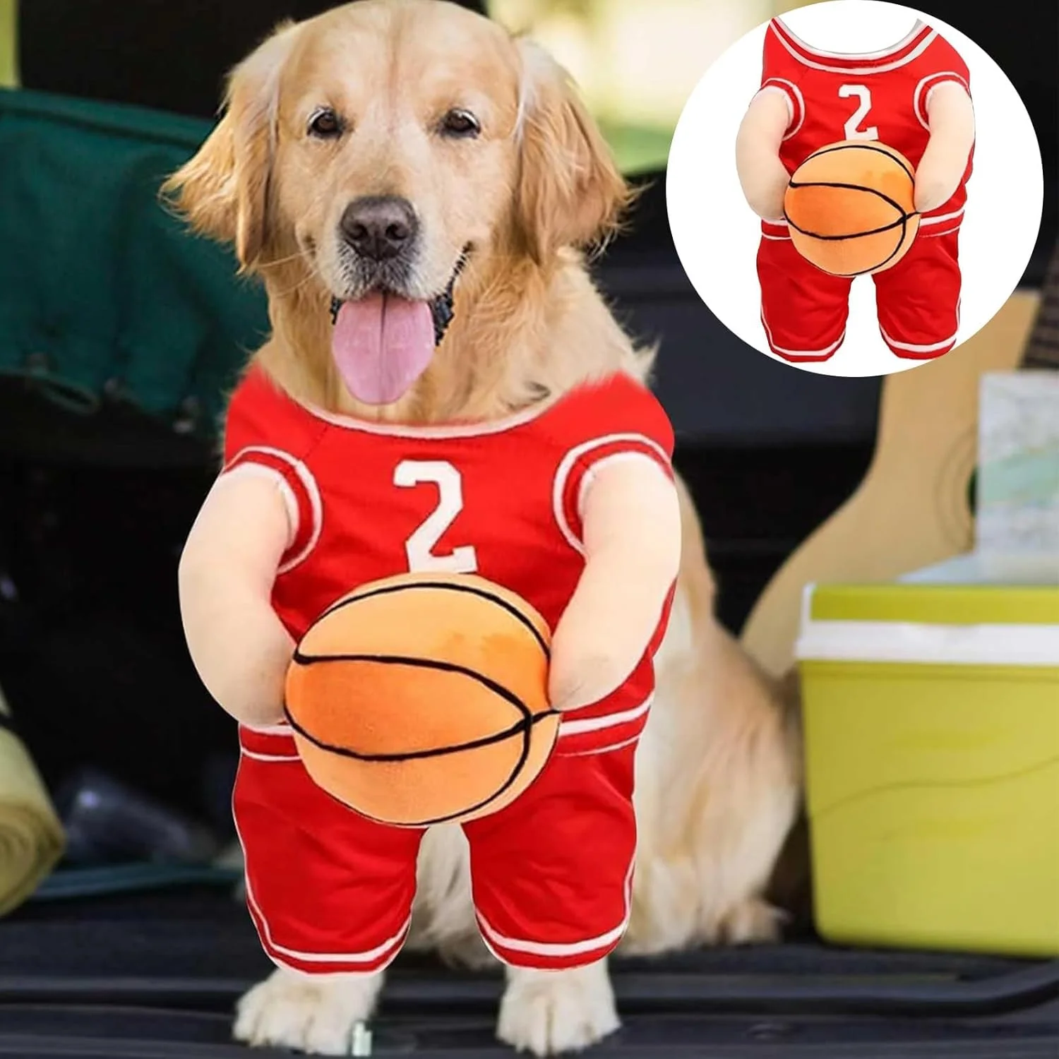 لباس بسکتبالی سگ با توپ، بازیکن برای کریسمس، لباس بسکتبالی برای سگ ها (قرمز، کوچک) لباس بسکتبالی سگ با توپ، بازیکن برای کریسمس، لباس بسکتبالی برای سگ ها (قرمز، کوچک)