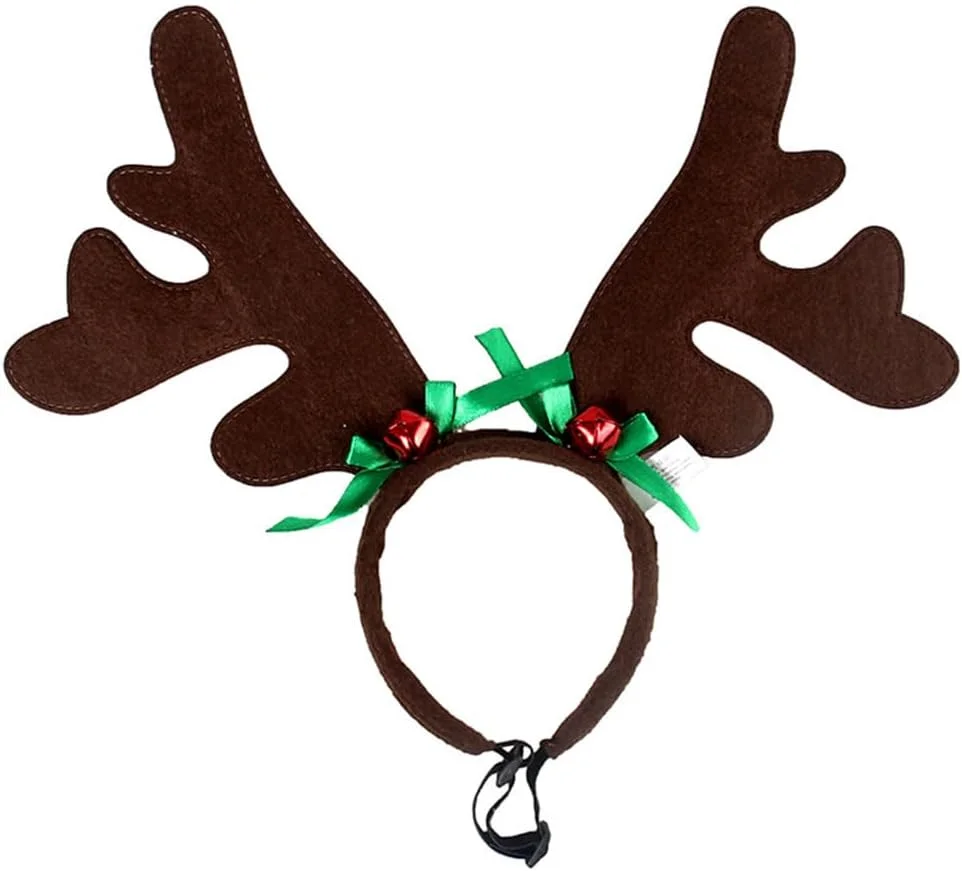 بستویارد تل سر شاخ گوزن سگ کریسمس، لباس کریسمس سگ با گوش های گوزن شمالی