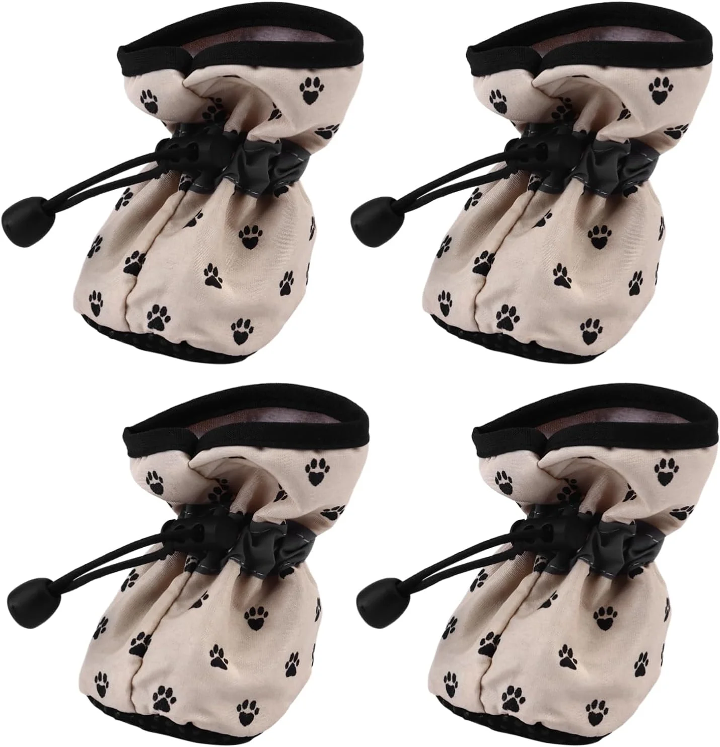 چکمه سگ ضد آب BESPORTBLE برای سگ های متوسط و بزرگ - محافظ پنجه ضد لغزش با طرح زیبا برای پیاده روی در فضای باز در باران و برف، ست 4 عددی کفش سگ بادوام و گرم