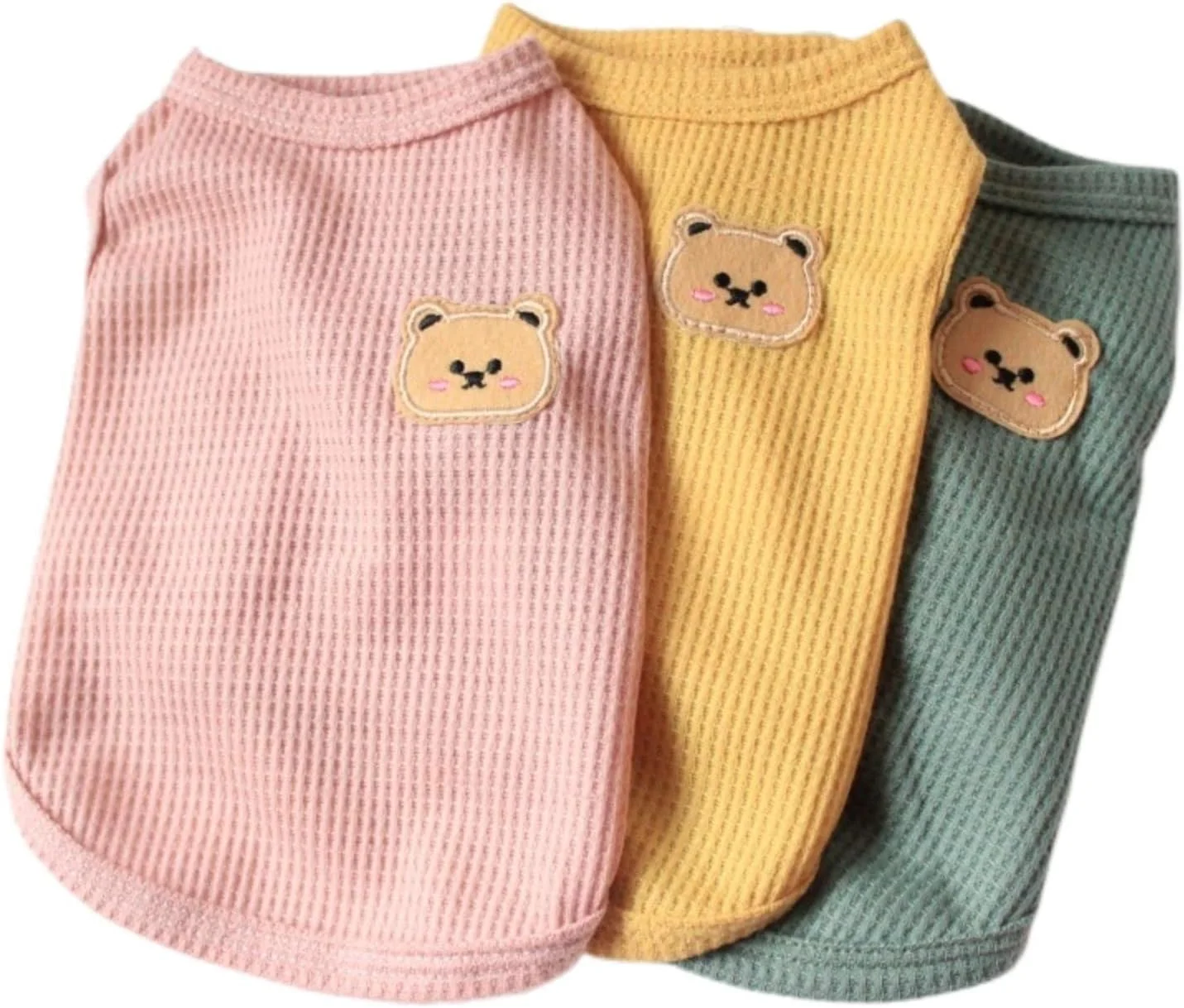 تی‌شرت نخی سگ، لباس تابستانی سبک وزن حیوانات خانگی، نرم، تنفس‌پذیر و کشسان، مناسب گربه‌ها و سگ‌ها، جلیقه بدون آستین، پوشاک سگ برای سگ‌های کوچک و متوسط