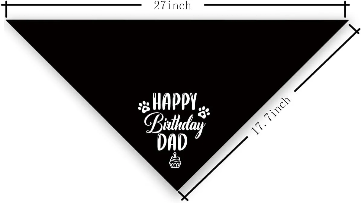 دستمال گردن سگ طرح تولدت مبارک پدر، شال گردن سگ چهارخانه مشکی کلاسیک، دستمال گردن راحت سگ برای پسران، هدیه لوازم جانبی شال گردن حیوانات خانگی برای جشن تولد پدر دستمال گردن سگ طرح تولدت مبارک پدر، شال گردن سگ چهارخانه مشکی کلاسیک، دستمال گردن راحت سگ برای پسران، هدیه لوازم جانبی شال گردن حیوانات خانگی برای جشن تولد پدر