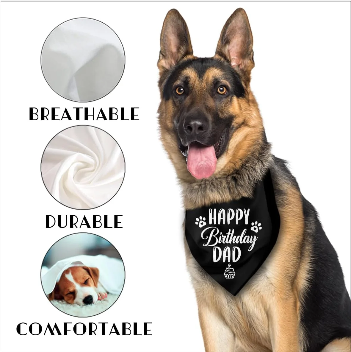 دستمال گردن سگ طرح تولدت مبارک پدر، شال گردن سگ چهارخانه مشکی کلاسیک، دستمال گردن راحت سگ برای پسران، هدیه لوازم جانبی شال گردن حیوانات خانگی برای جشن تولد پدر دستمال گردن سگ طرح تولدت مبارک پدر، شال گردن سگ چهارخانه مشکی کلاسیک، دستمال گردن راحت سگ برای پسران، هدیه لوازم جانبی شال گردن حیوانات خانگی برای جشن تولد پدر