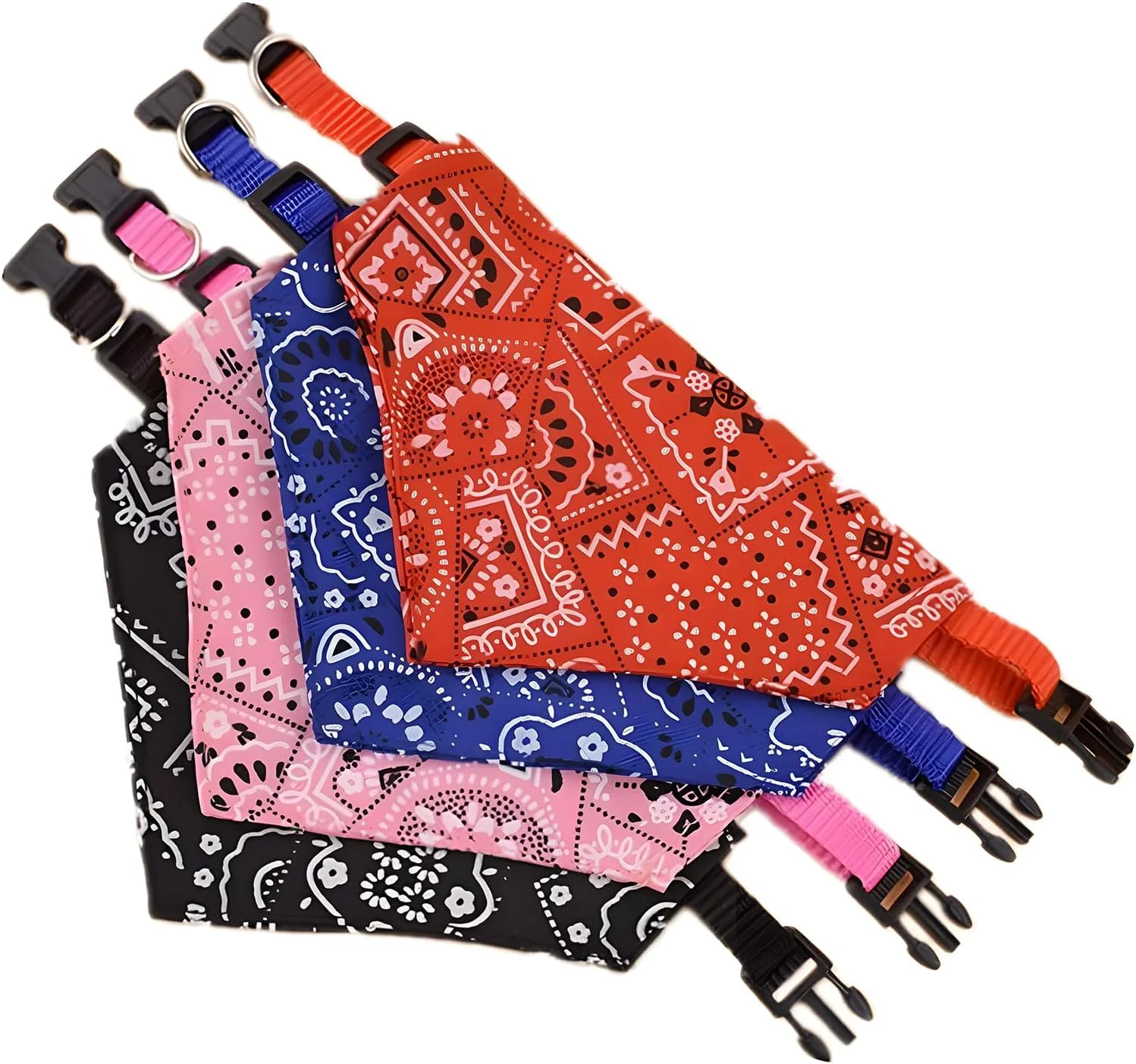 دستمال گردن سگ بولیوی، 4 عدد دستمال سه گوش، حوله، دستمال سر سگ پنبه ای نرم و شستشو، دستمال گردن سگ قابل تنظیم، مناسب برای سگ های کوچک، متوسط، بزرگ، دخترانه و پسرانه