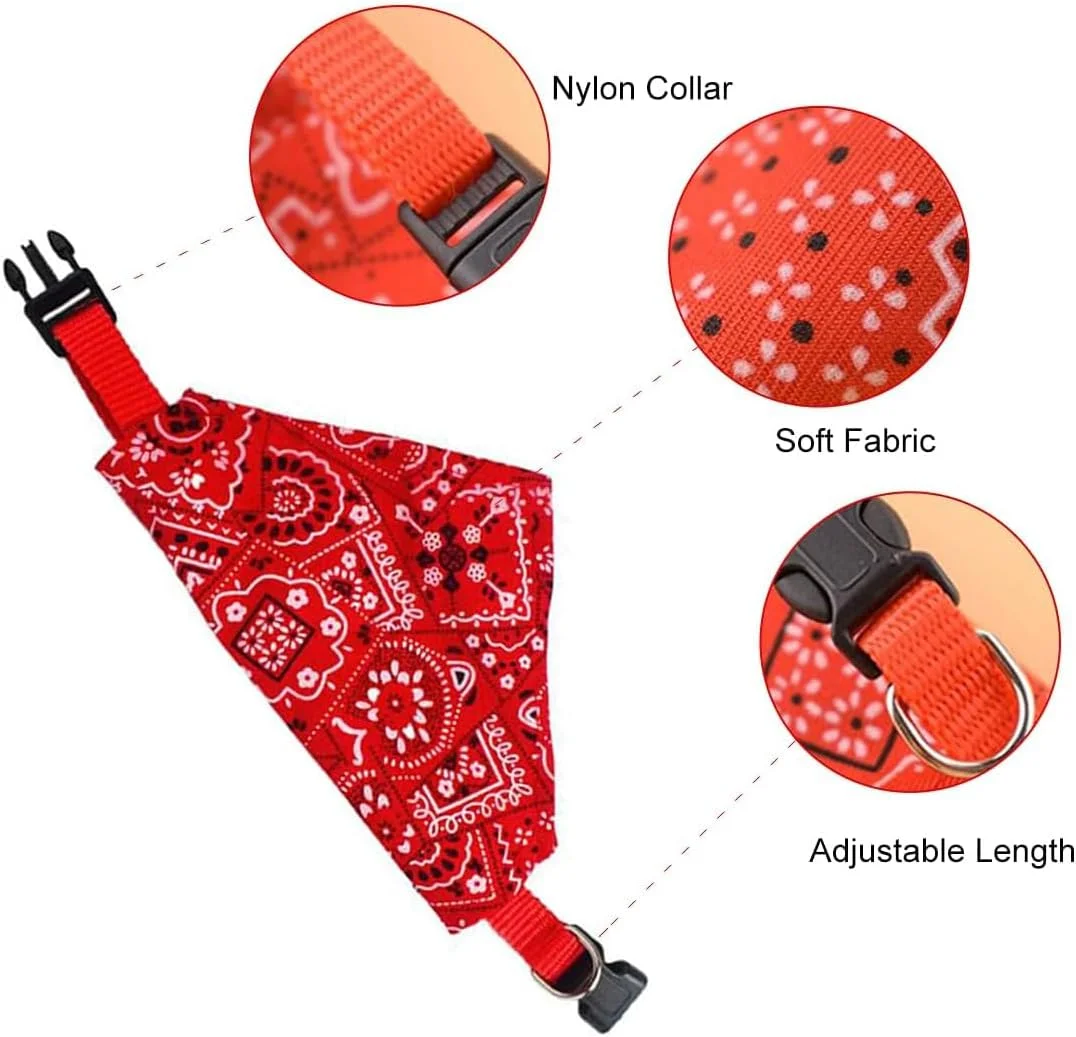 دستمال گردن سگ بولیوی، 4 عدد دستمال سه گوش، حوله، دستمال سر سگ پنبه ای نرم و شستشو، دستمال گردن سگ قابل تنظیم، مناسب برای سگ های کوچک، متوسط، بزرگ، دخترانه و پسرانه