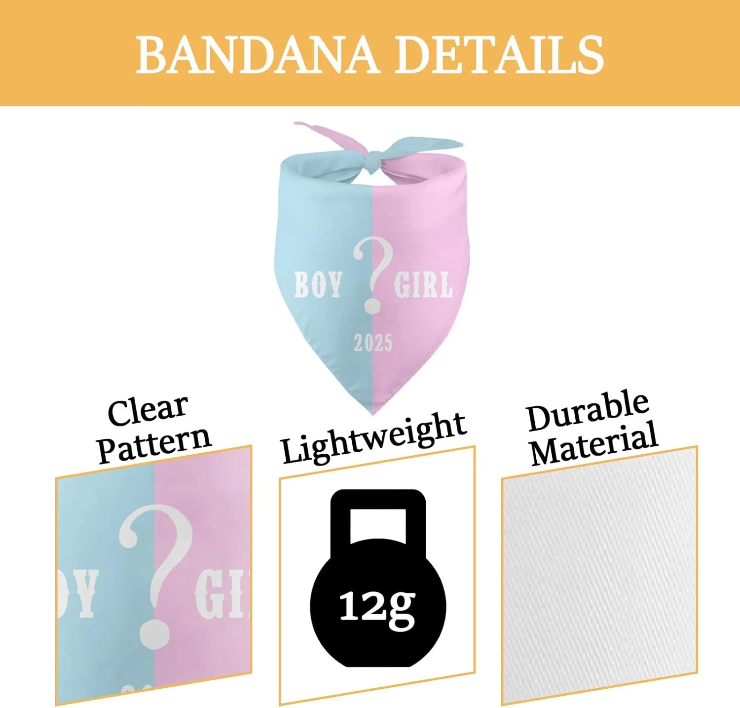 دستمال گردن سگ با طرح اعلام جنسیت نوزاد، مناسب برای عکاسی و لوازم جانبی حیوانات خانگی، هدیه ای برای دوستداران سگ