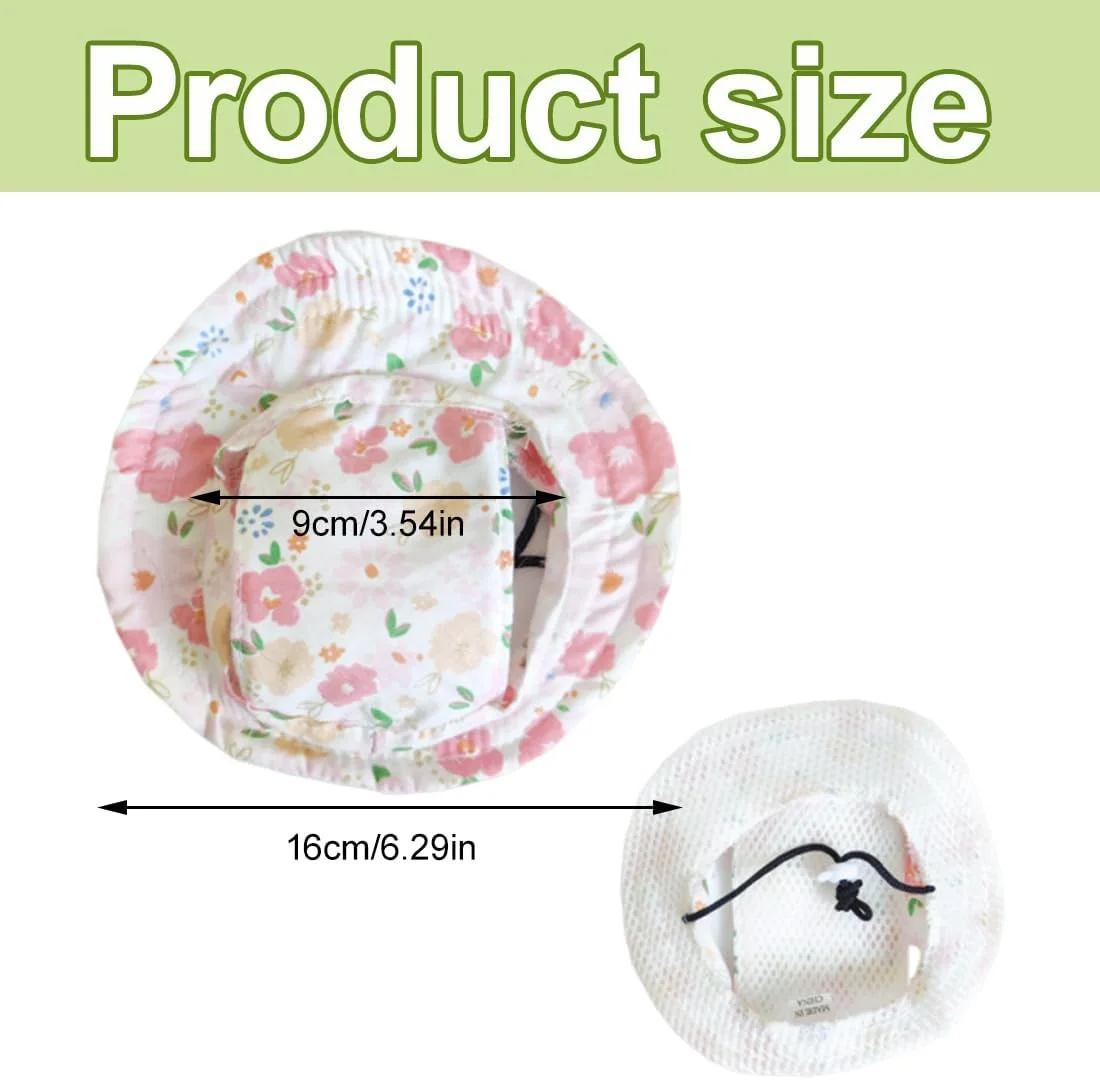 ست دو عددی کلاه آفتابی سگ، کلاه تابستانی تنفسی سگ با سوراخ های گوش و بند چانه قابل تنظیم، مناسب برای ورزش های فضای باز برای سگ های کوچک و بچه گربه ها، سایز M (3-9 کیلوگرم)