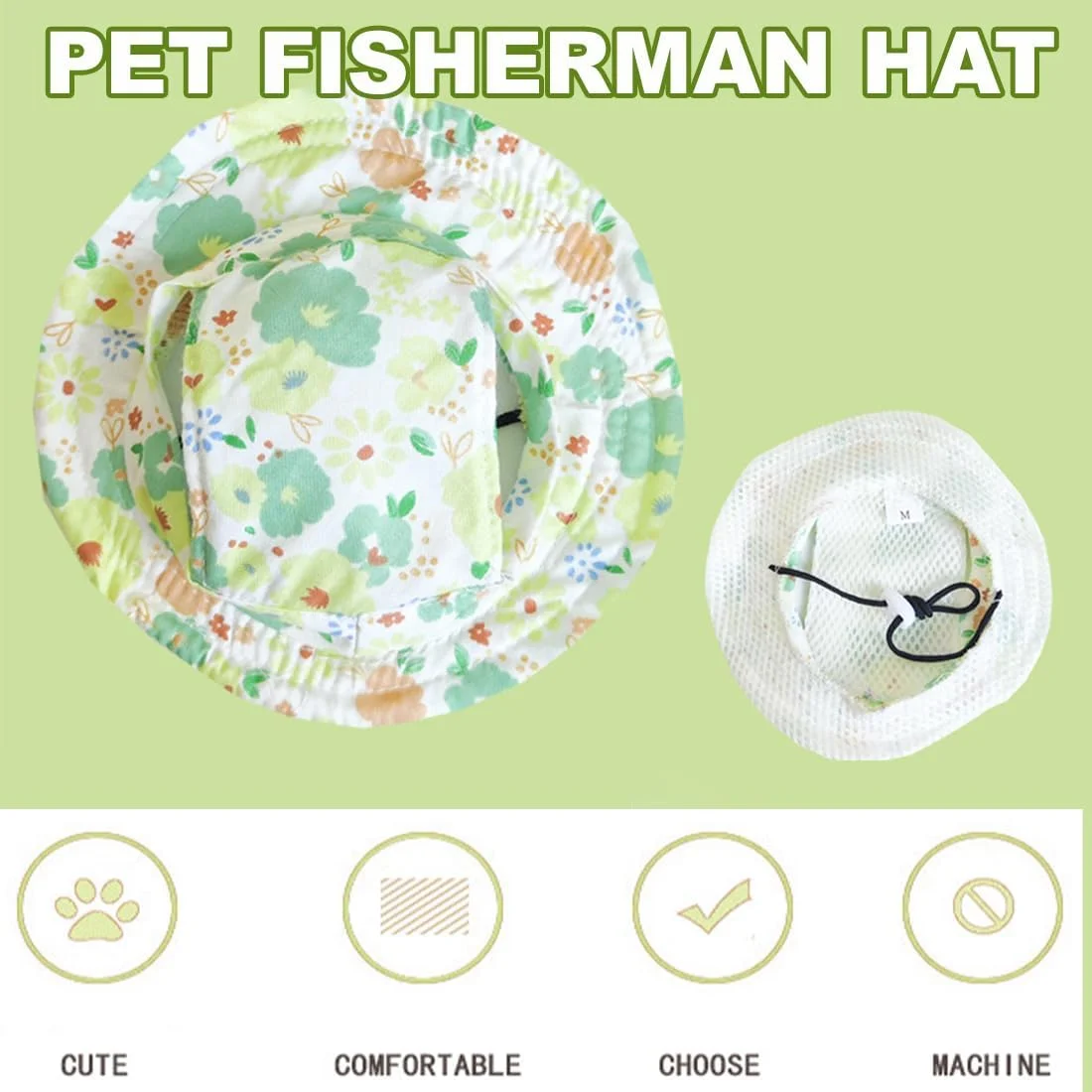 ست دو عددی کلاه آفتابی سگ، کلاه تابستانی تنفسی سگ با سوراخ های گوش و بند چانه قابل تنظیم، مناسب برای ورزش های فضای باز برای سگ های کوچک و بچه گربه ها، سایز M (3-9 کیلوگرم)