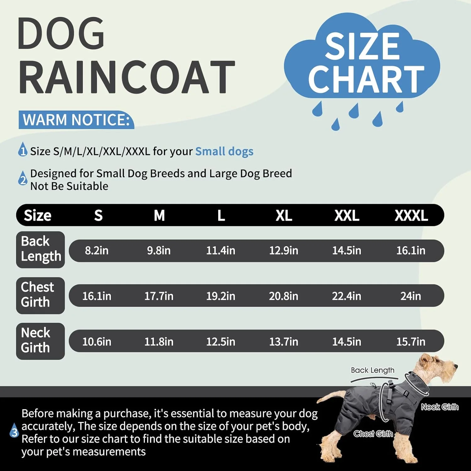 بارانی سگ BRKURLEG با جای قلاده برای سگ های کوچک و متوسط، ژاکت بارانی ضد آب سگ، لباس توله سگ بازتابنده ضد باران، خاکستری تیره، XL