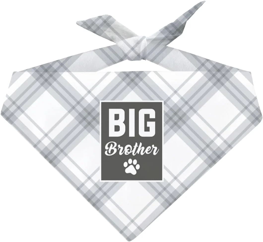 دستمال گردن سگ برادر بزرگ، هدیه سگ برادر بزرگ، شال گردن سگ پسرانه برای سگ ها، گربه ها و توله سگ های کوچک، متوسط و بزرگ، هدیه برای جشن تولد سگ های پسرانه