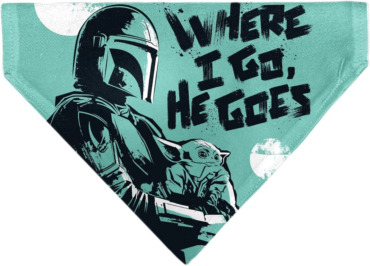 دستمال گردن سگ با طرح جنگ ستارگان، ماندالورین و گروگو